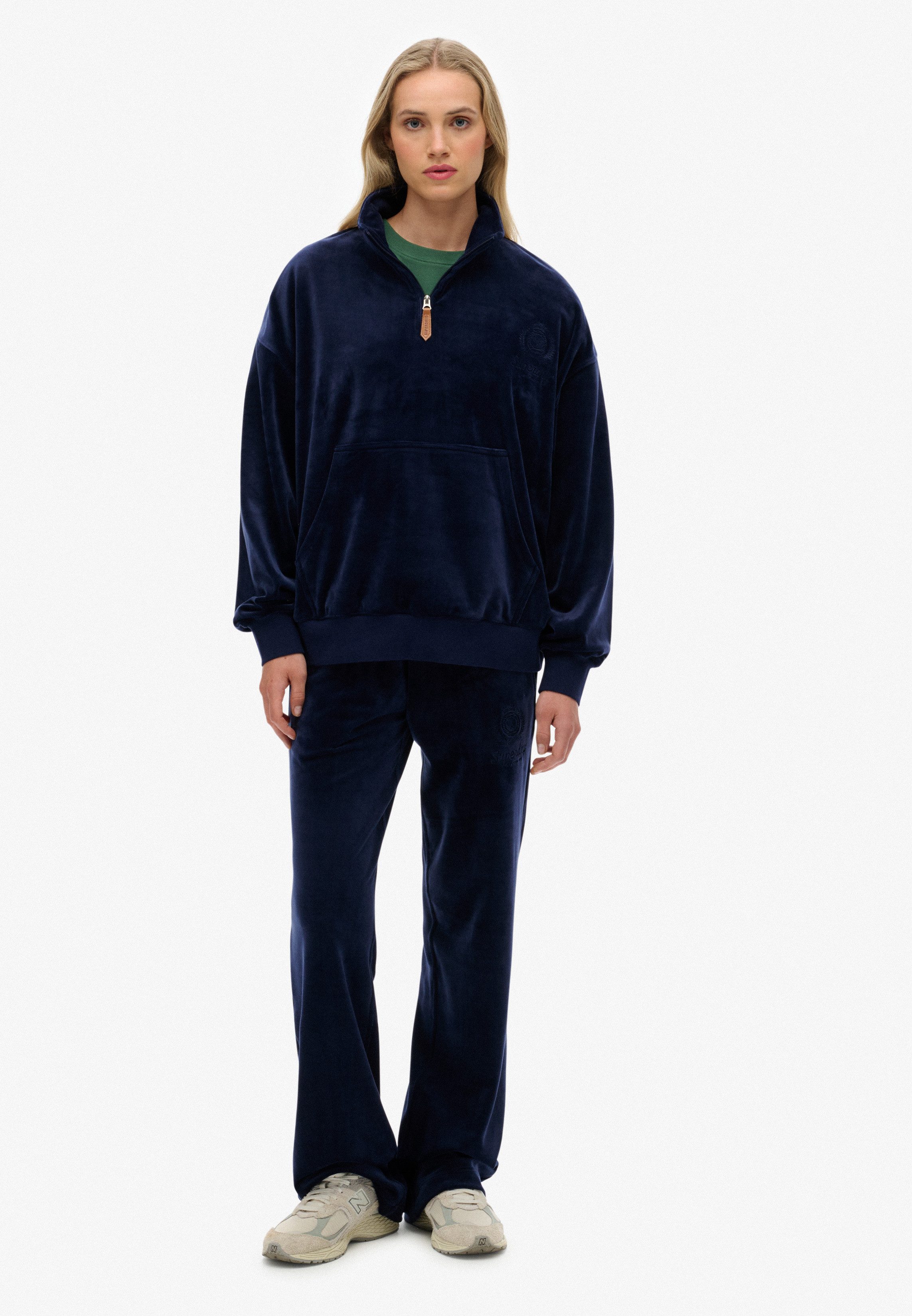 Superdry Sweatshirt COUNTRY CLUB VELOUR 1/4 ZIP