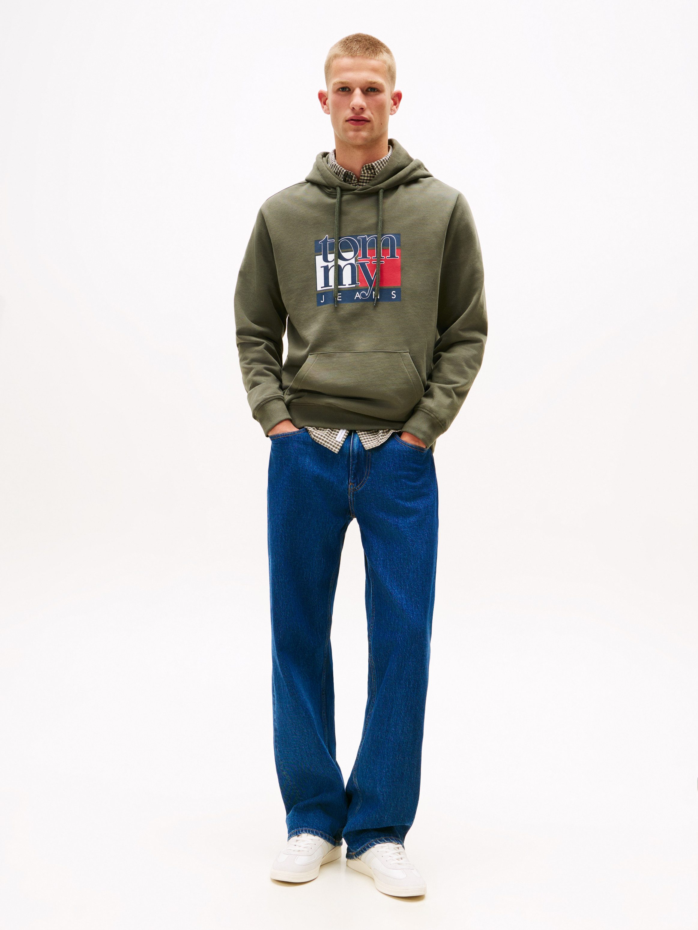 TOMMY JEANS Hoodie TJM RWB FLAG Regular Fit, sweatshirt, meerkleurige print