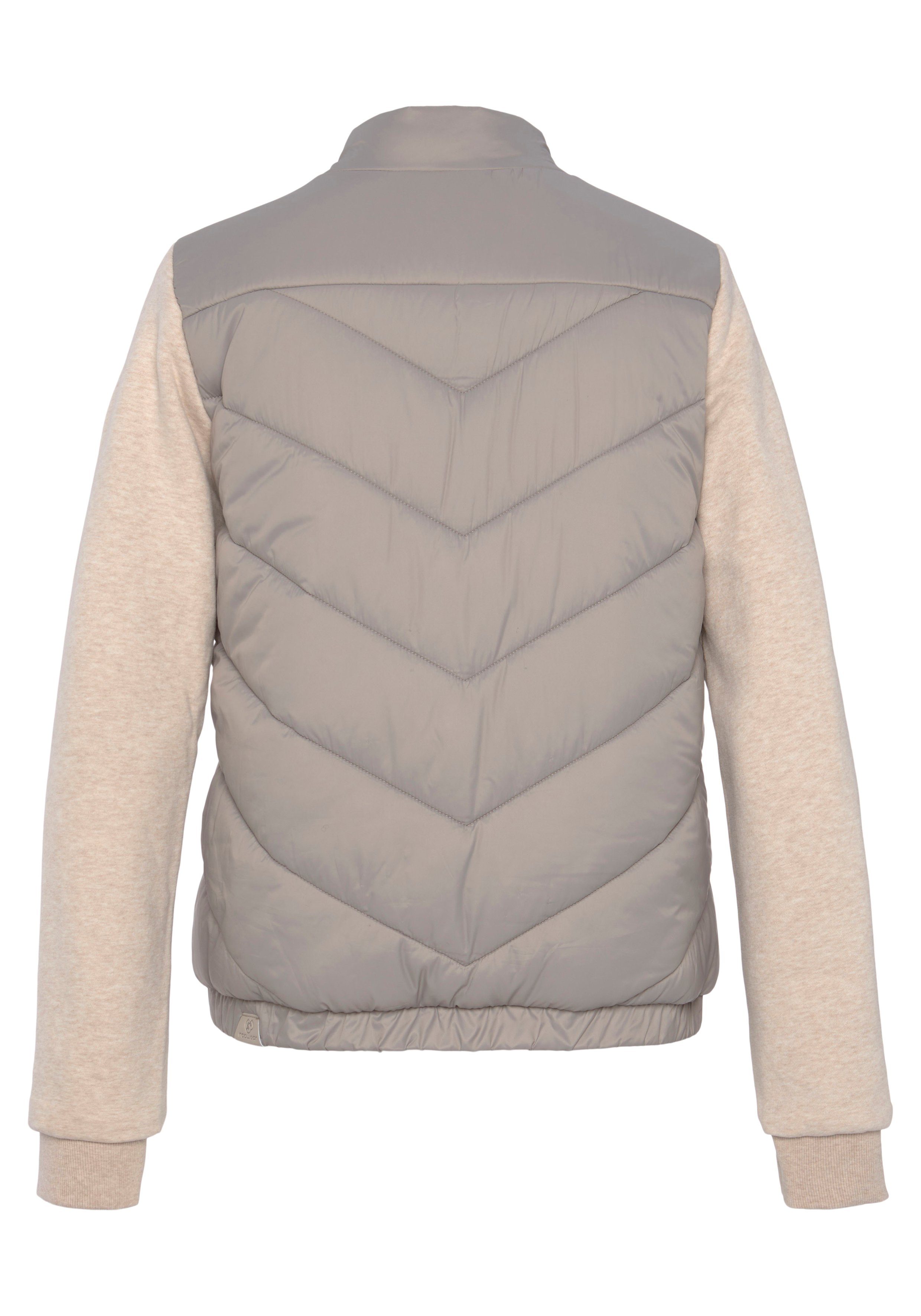 Ragwear Gewatteerde jas ZABAVA verwarmende quiltkwaliteit en sweatstof in mix