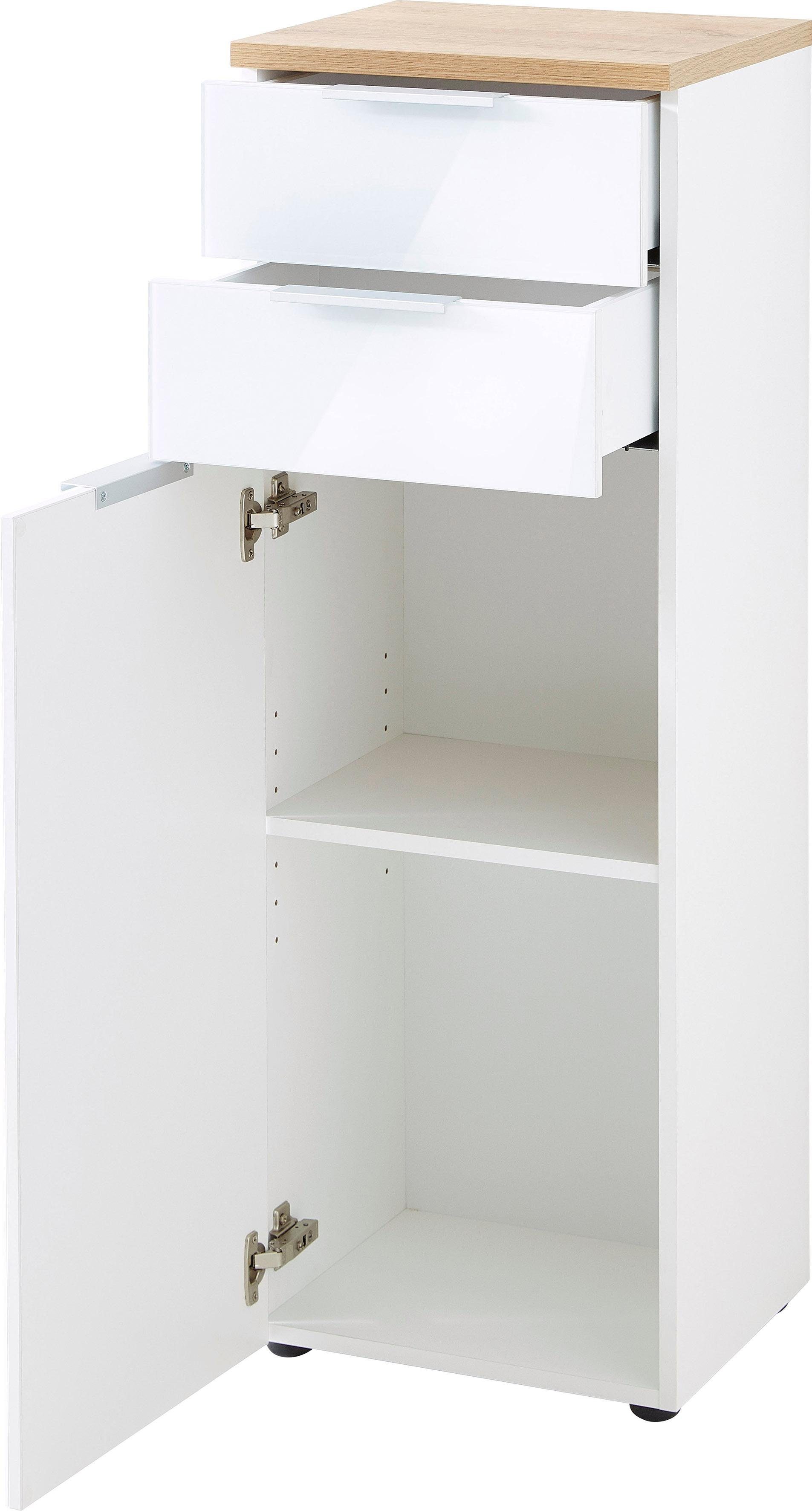 GERMANIA Halfhoge kast Pescara Front met glasondersteuning