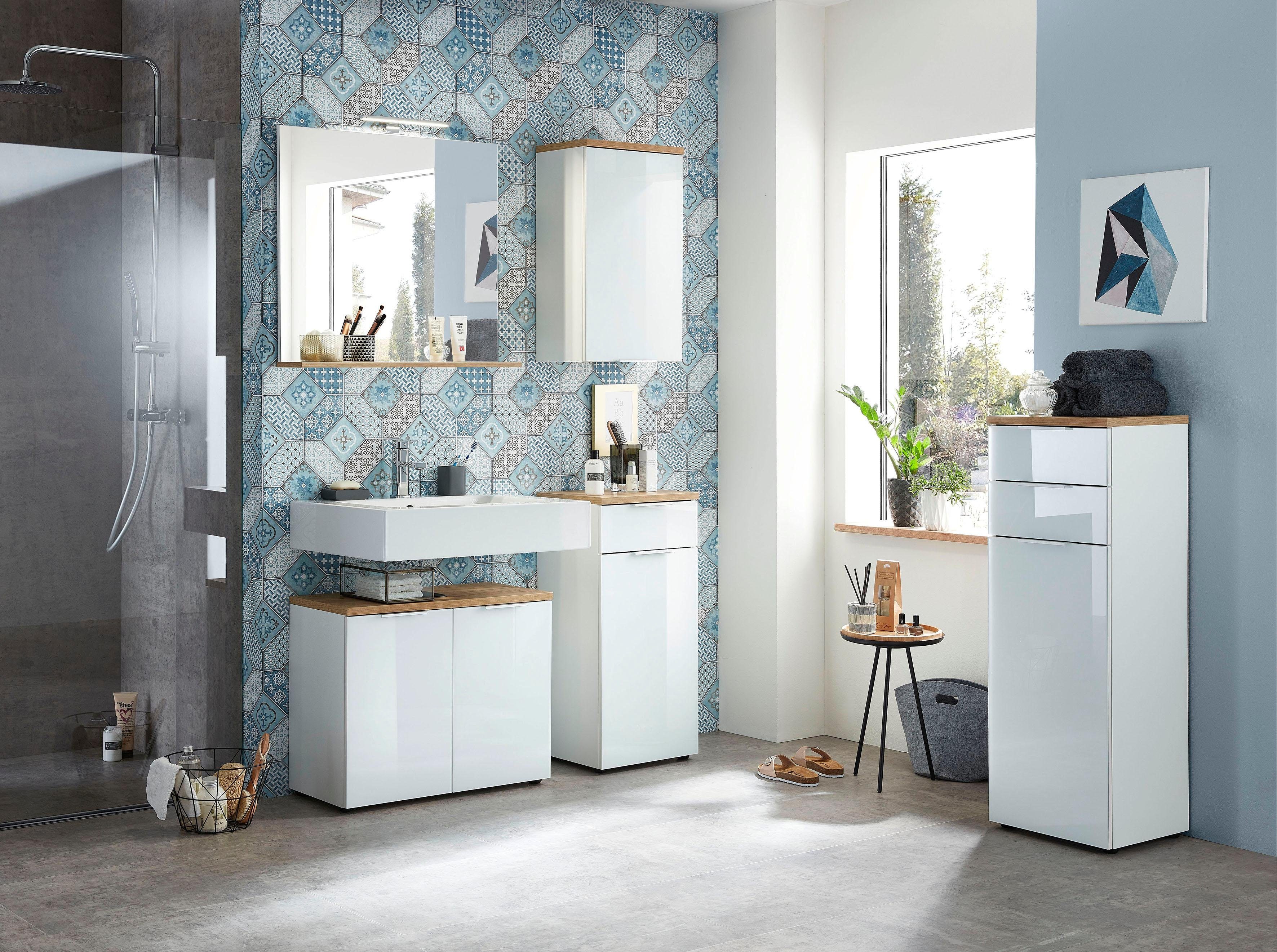 GERMANIA Halfhoge kast Pescara Front met glasondersteuning