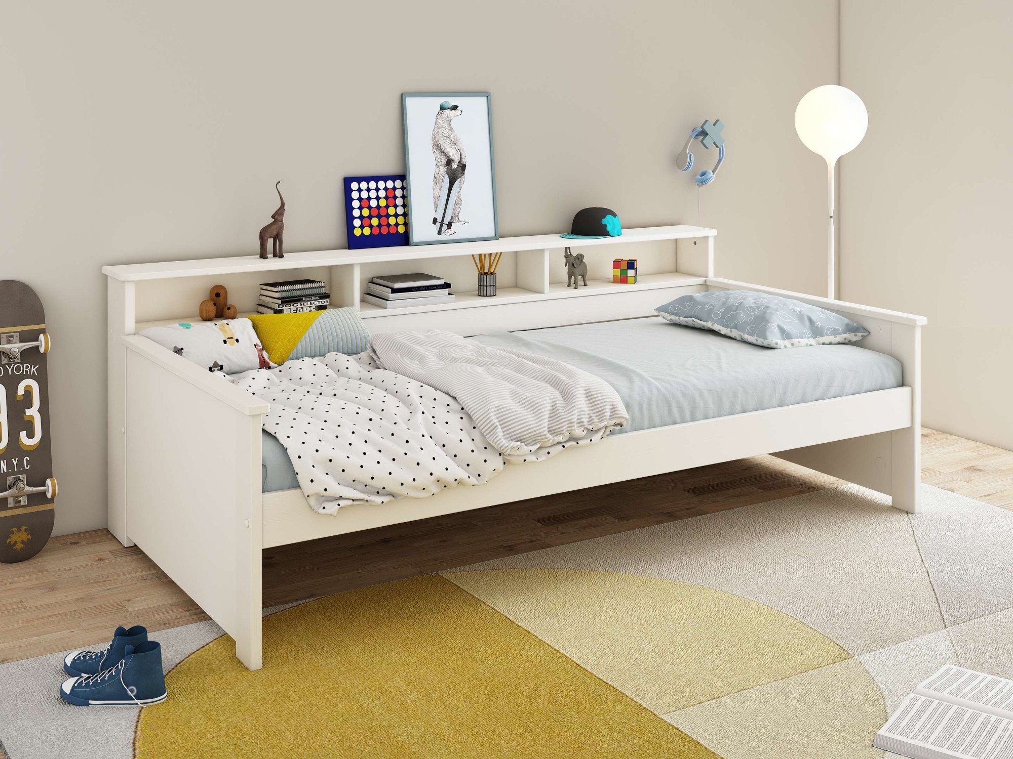 Home affaire Kinderbed KERO, daybed, bed met opbergruimte, ruimtebesparend, opbergruimte, 90 x 200 cm