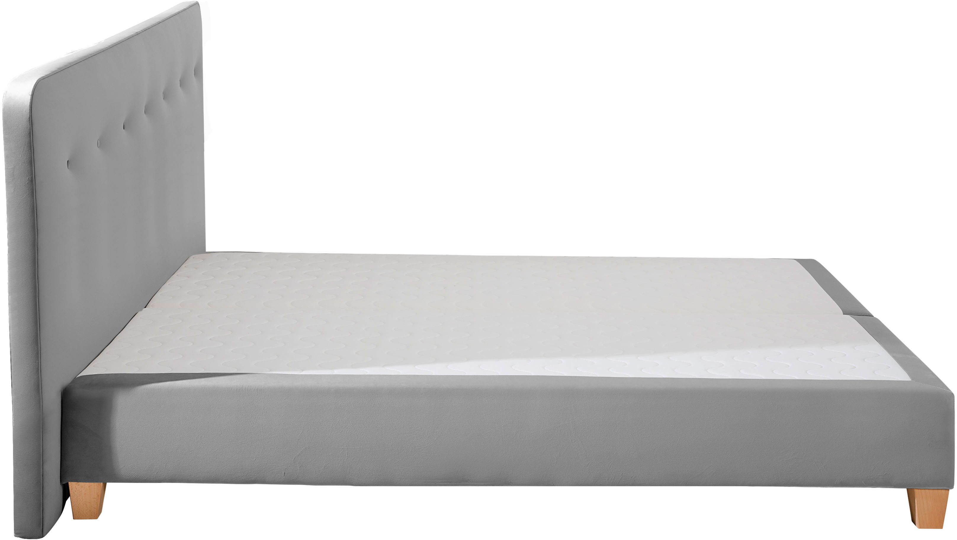 Home affaire Boxspring Fargo inclusief topper, in 3 soorten matrassen, in fluweel of structuurstof