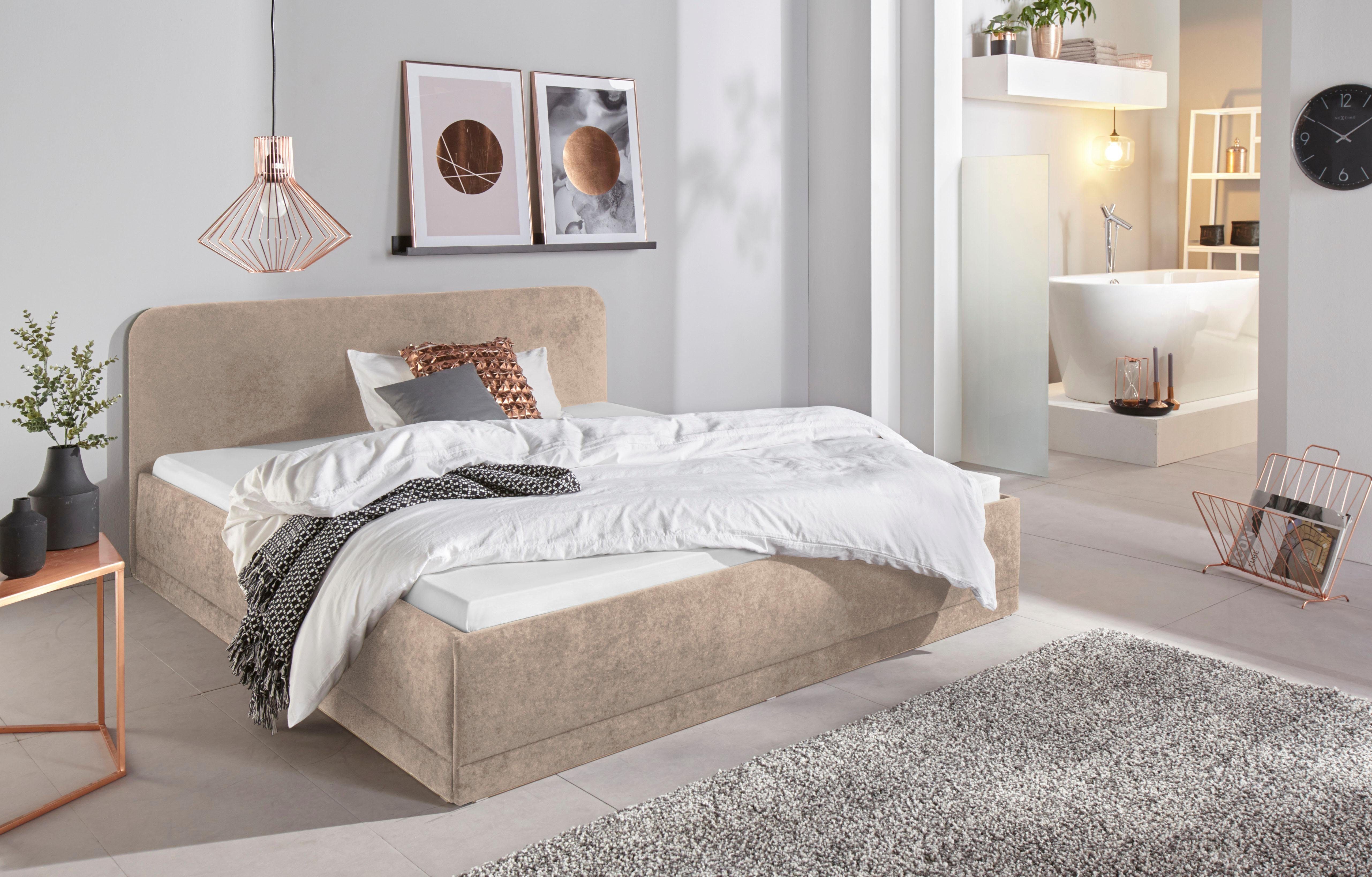 Westfalia Polsterbetten Gestoffeerd bed met bedkist bij uitvoering met matras