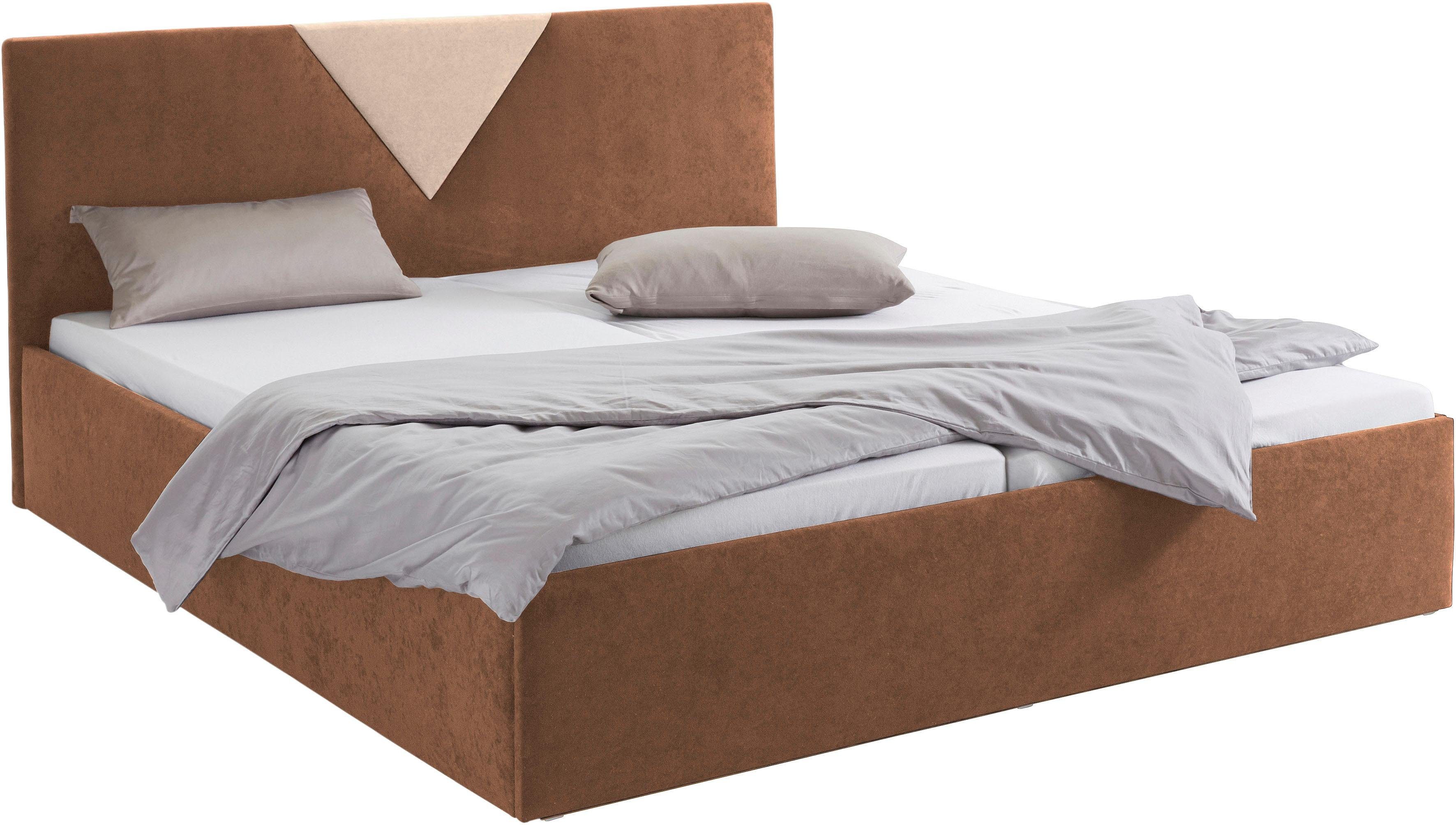Westfalia Polsterbetten Gestoffeerd bed Malibu met bedkist bij uitvoering met matras
