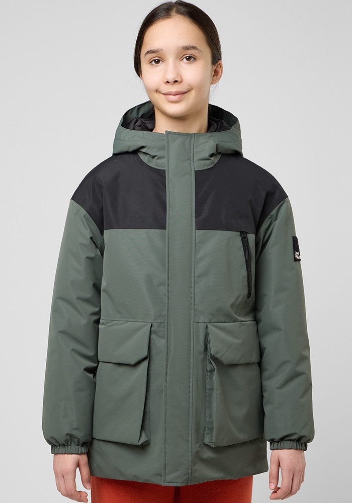 Jack Wolfskin Teen 2L Ins Parka Youth Winterjas tieners XS slate green slate green