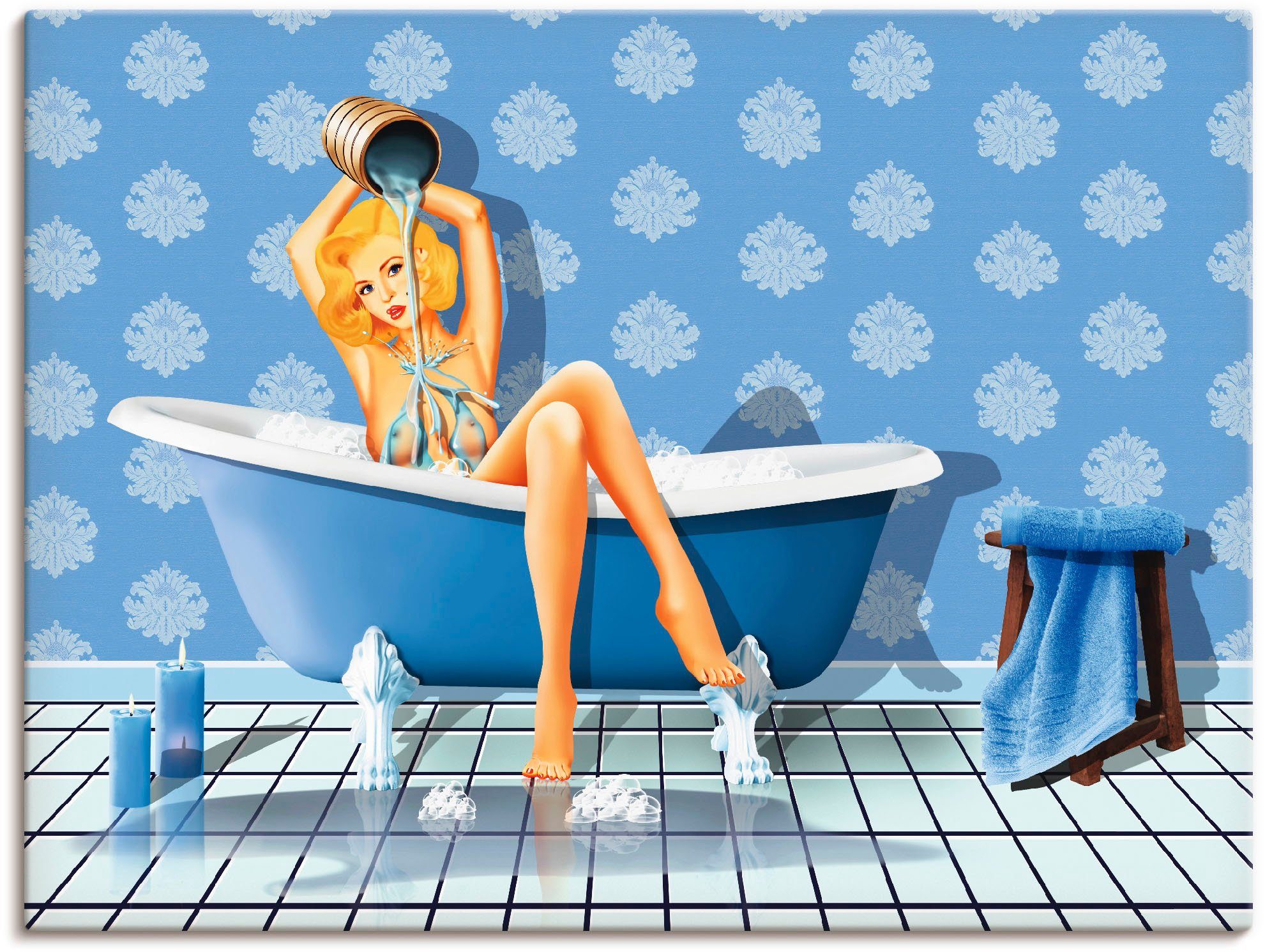 Artland artprint Das sexy blaue Badezimmer