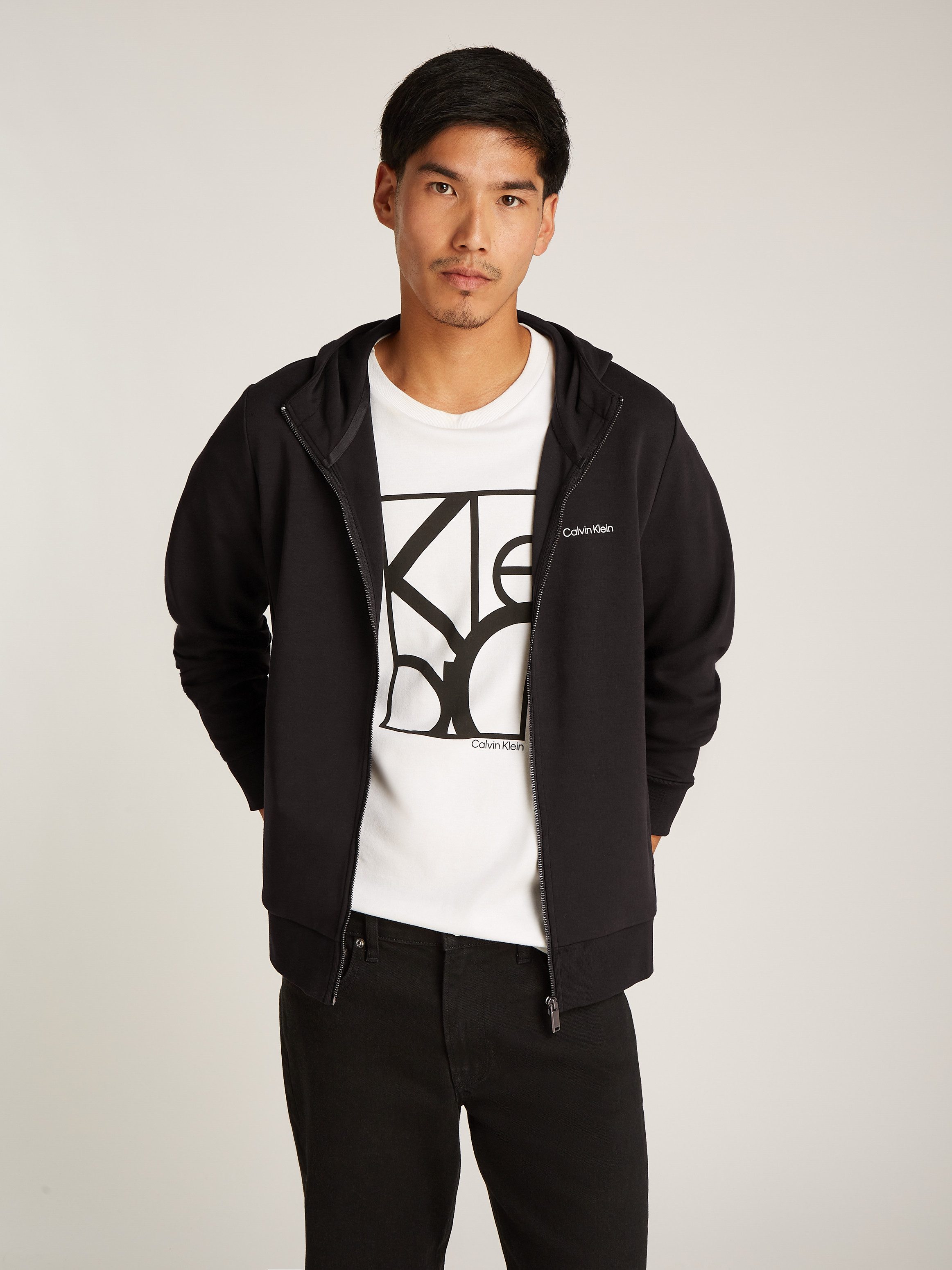 Calvin Klein Sweatvest MICRO LOGO REPREVE HOODIE JACKET