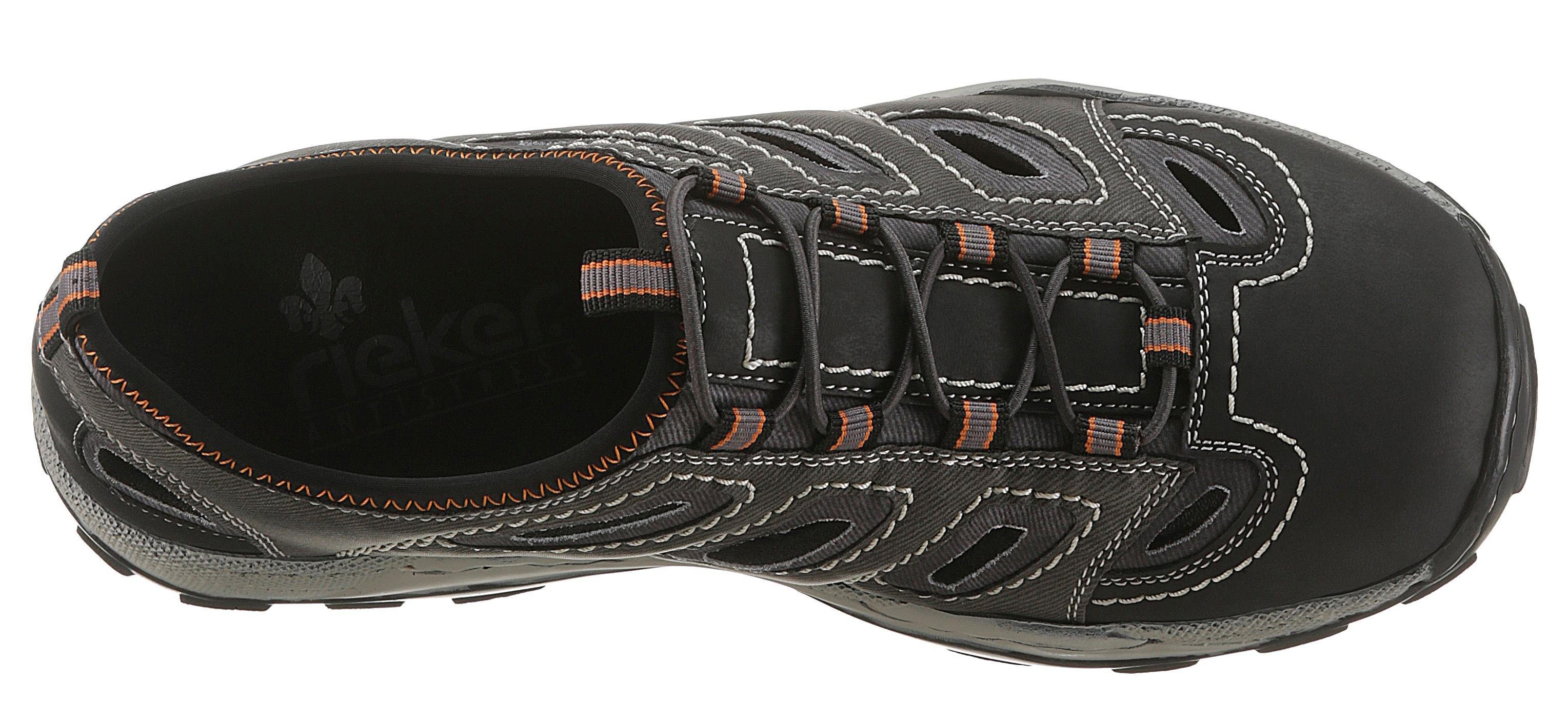 Rieker Instappers Trekking Schoen, Sandalen, Zomerschoen met praktische Gummitrek