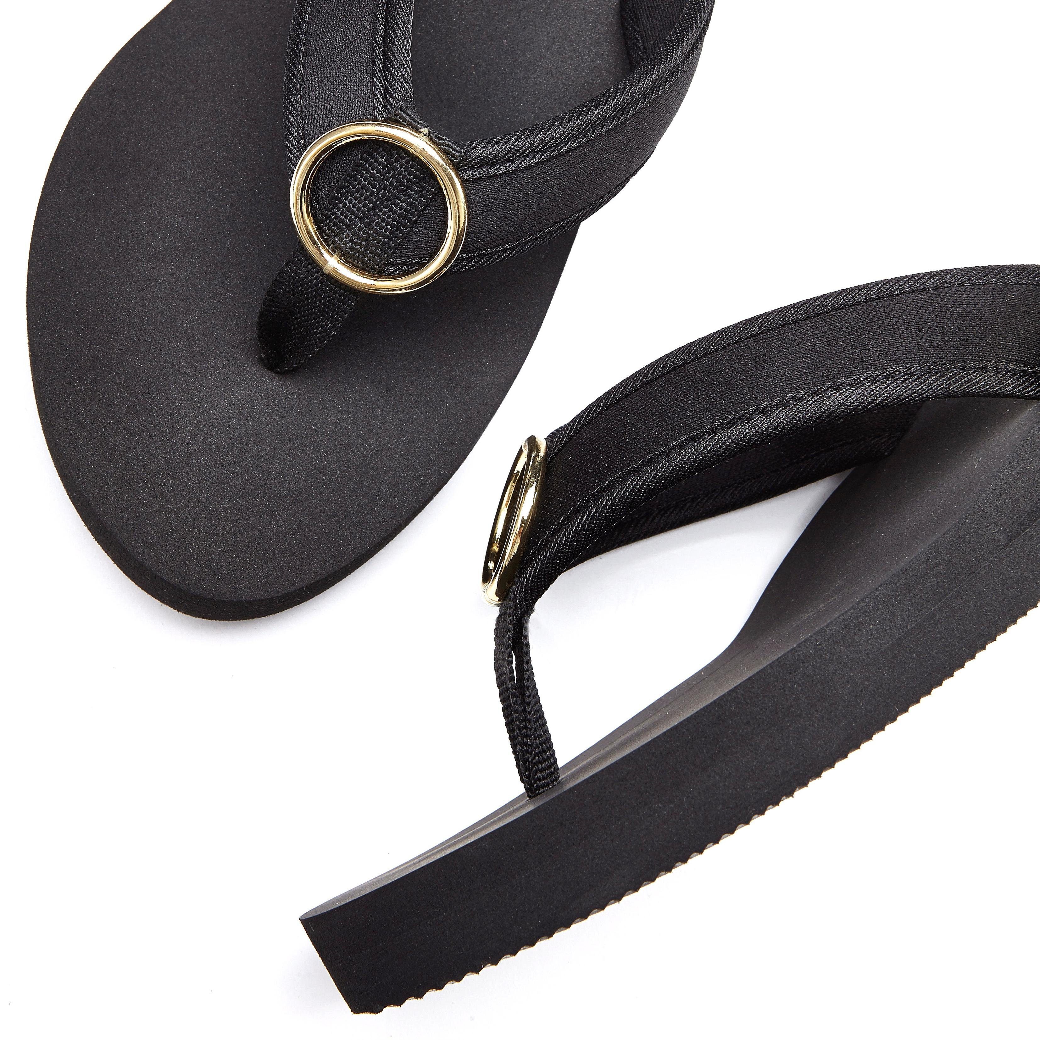 Lascana Badslippers Sandaal, pantoletten, badschoen met ringapplicatie "Italië" VEGAN