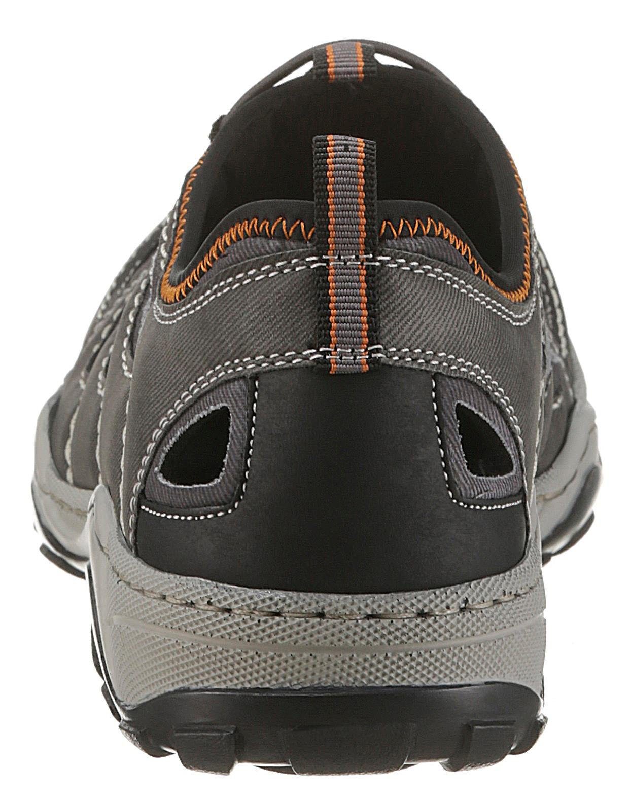 Rieker Instappers Trekking Schoen, Sandalen, Zomerschoen met praktische Gummitrek