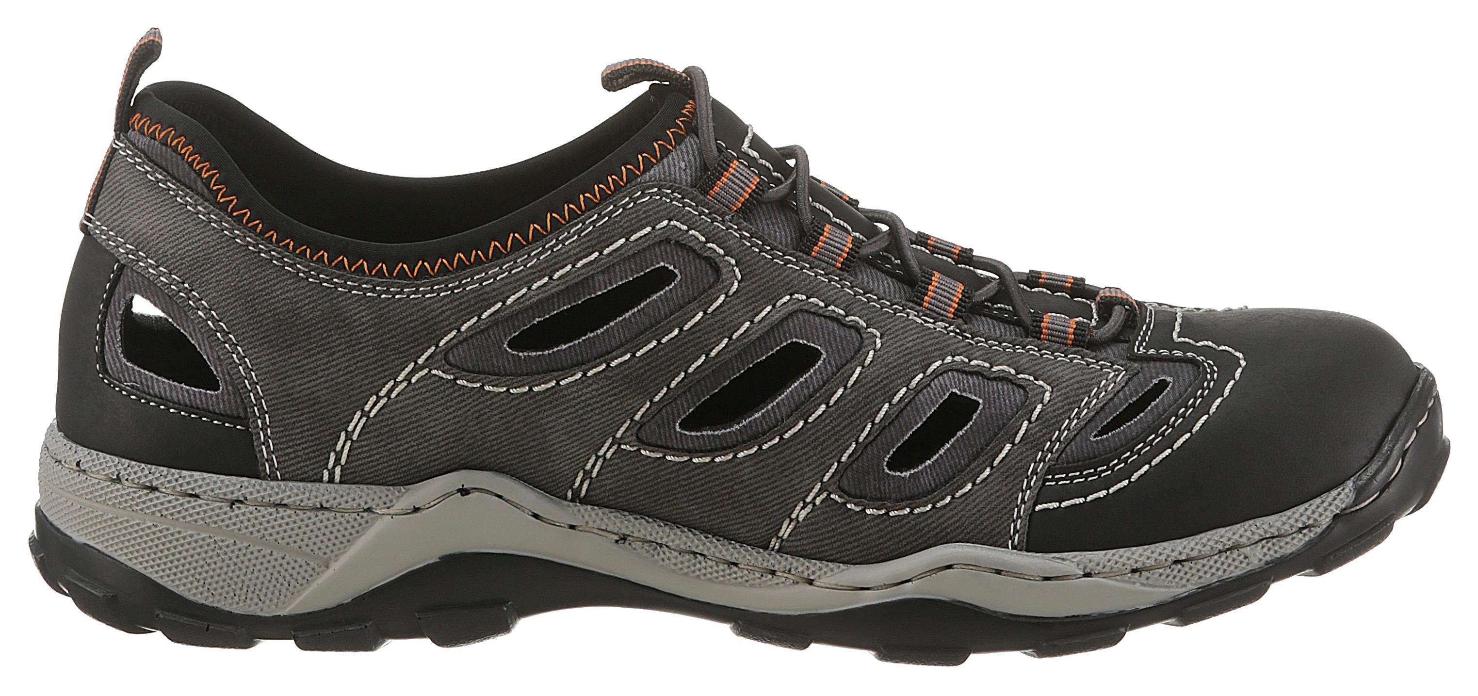 Rieker Instappers Trekking Schoen, Sandalen, Zomerschoen met praktische Gummitrek