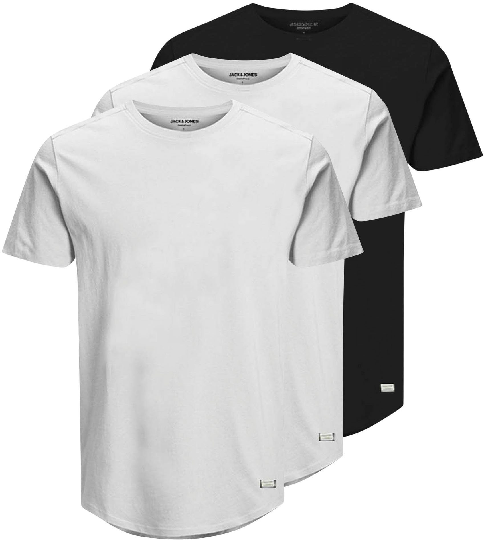 Jack & Jones Shirt met ronde hals JJENOA TEE SS CREW NECK 3PK MP NOOS (3-delig, Set van 3)