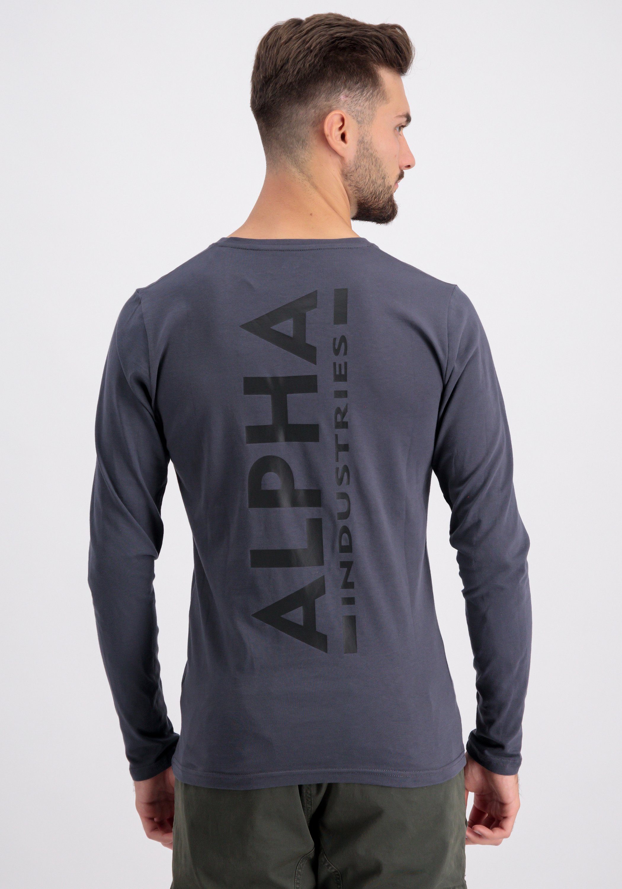 Alpha Industries Longsleeve Alpha Industries Men - Longsleeves Back Print Heavy LS
