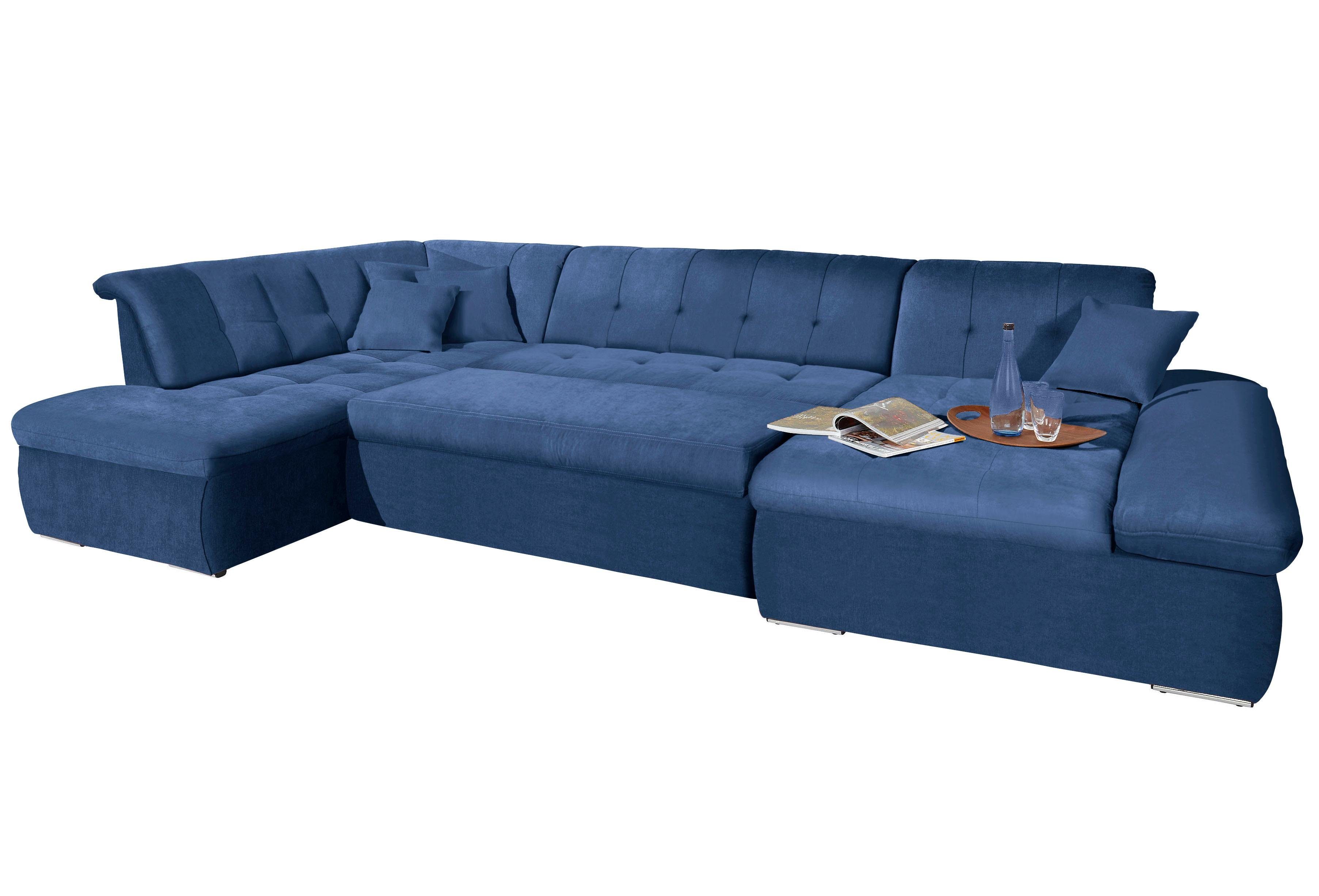 DOMO collection Zithoek NMoric in XXL-formaat, B/D/H: 353/216/80 cm, incl. decoratiekussen U-vorm