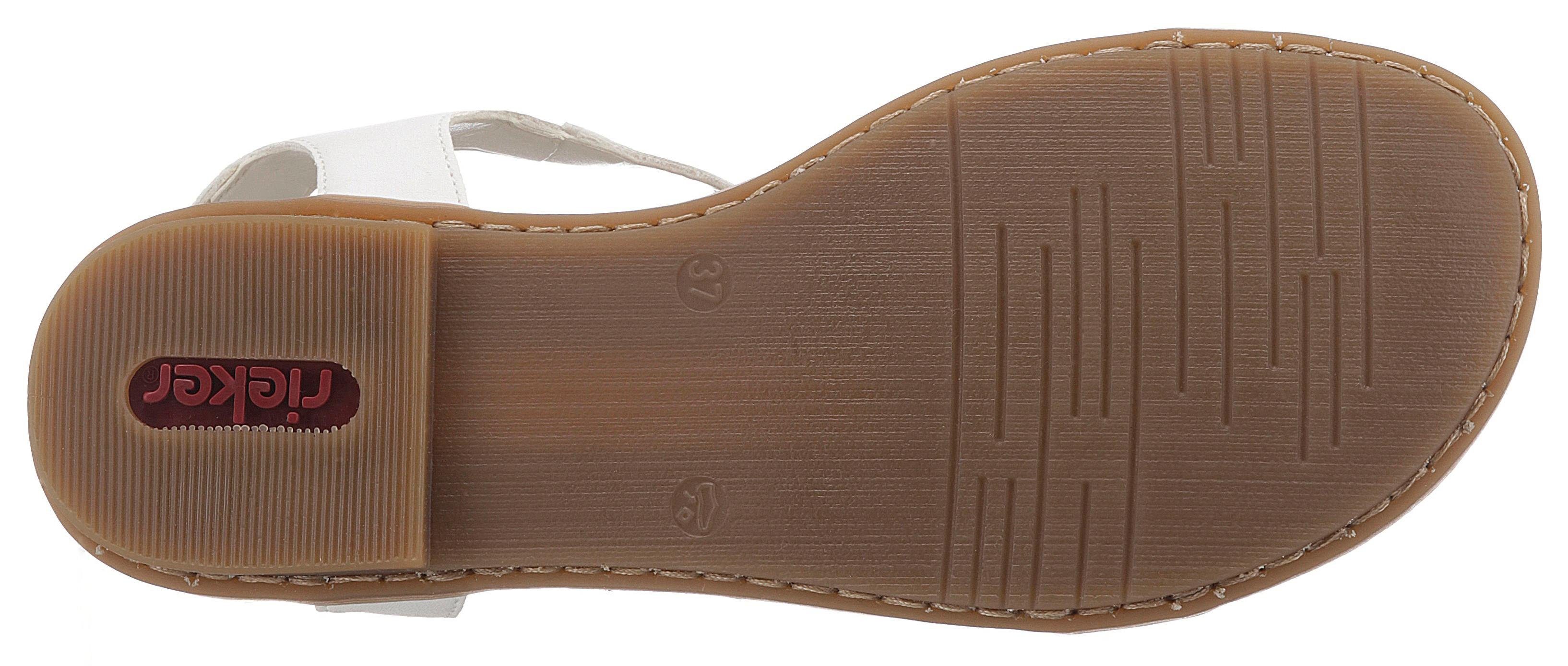 Rieker Sandalen zomerschoen, sandaal, blokhak, met decoratieve applicatie