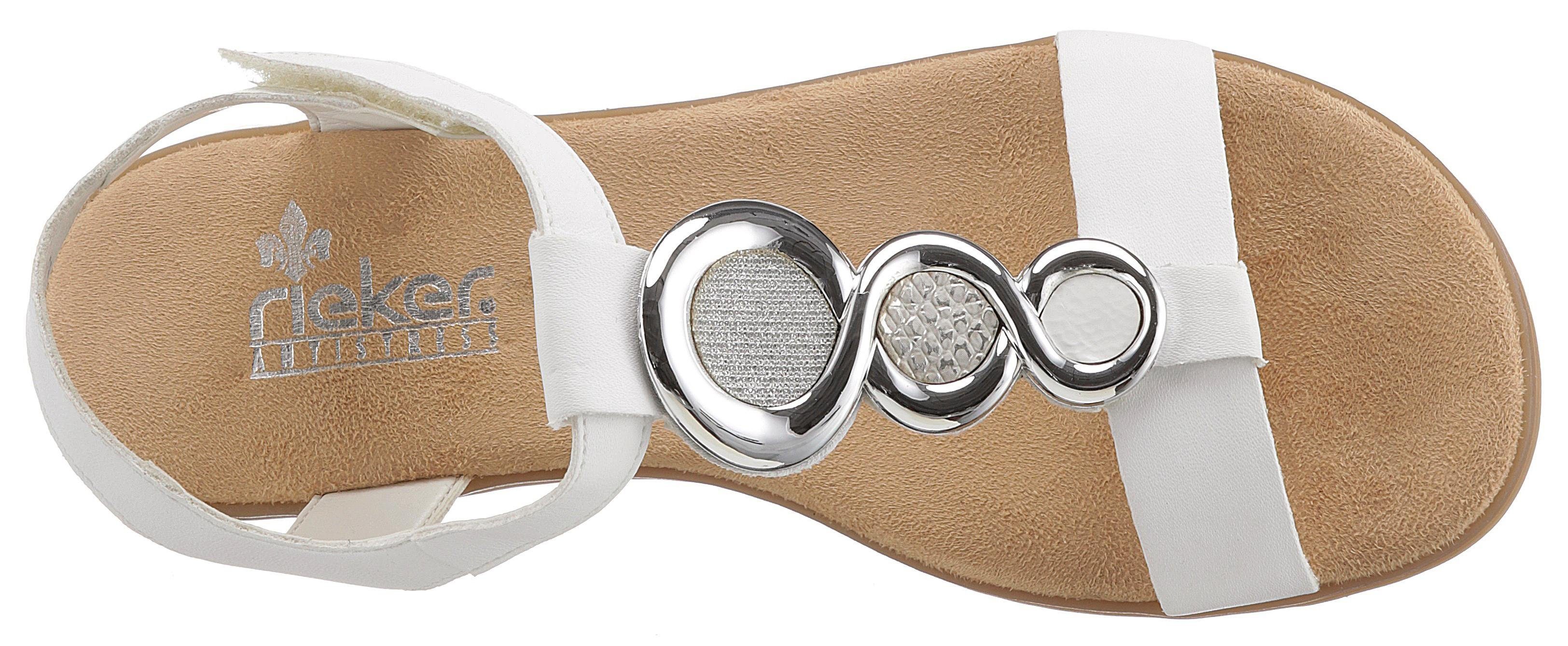 Rieker Sandalen zomerschoen, sandaal, blokhak, met decoratieve applicatie