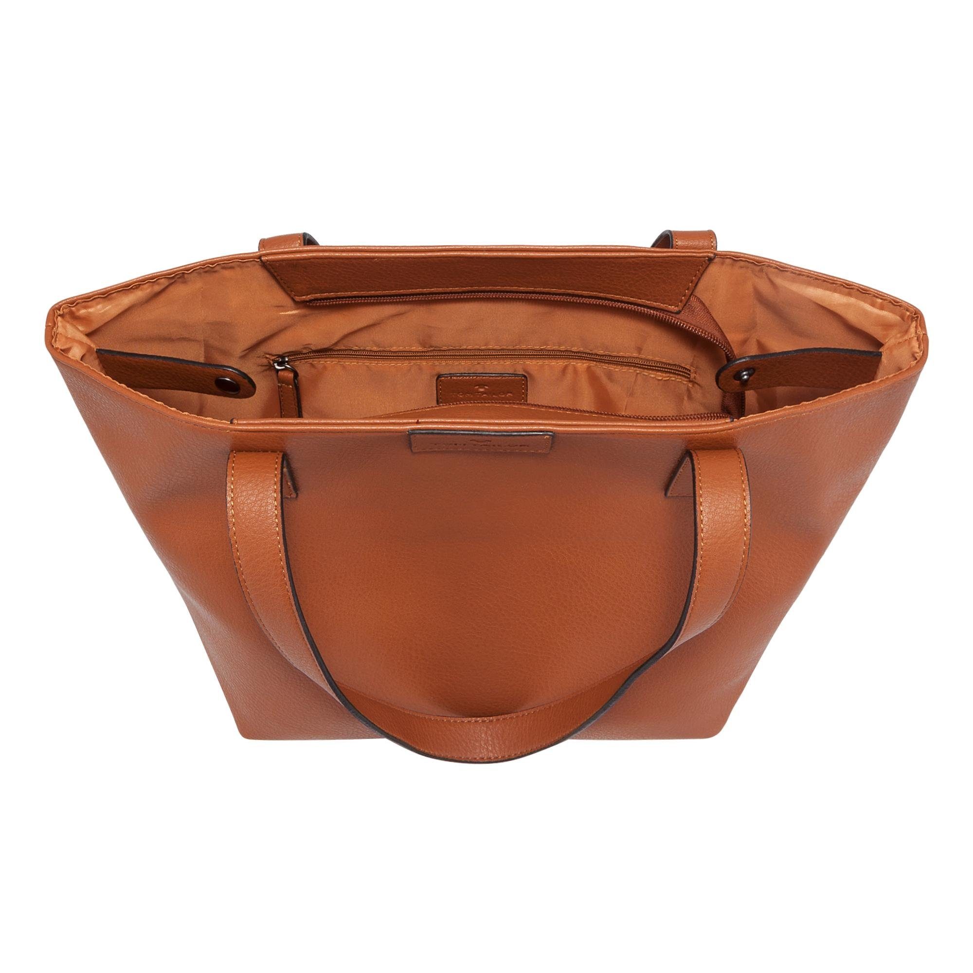 Tom Tailor Shopper MIRI ZIP van gripvast imitatieleer met praktische platte handgrepen