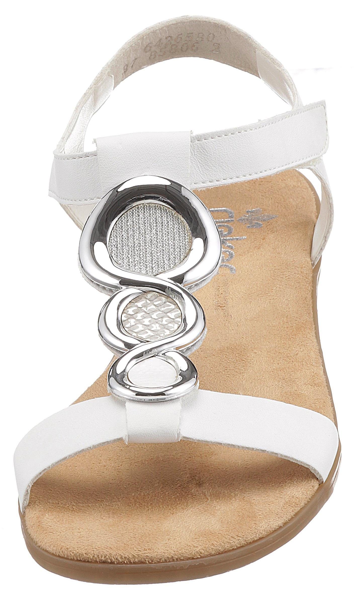 Rieker Sandalen zomerschoen, sandaal, blokhak, met decoratieve applicatie