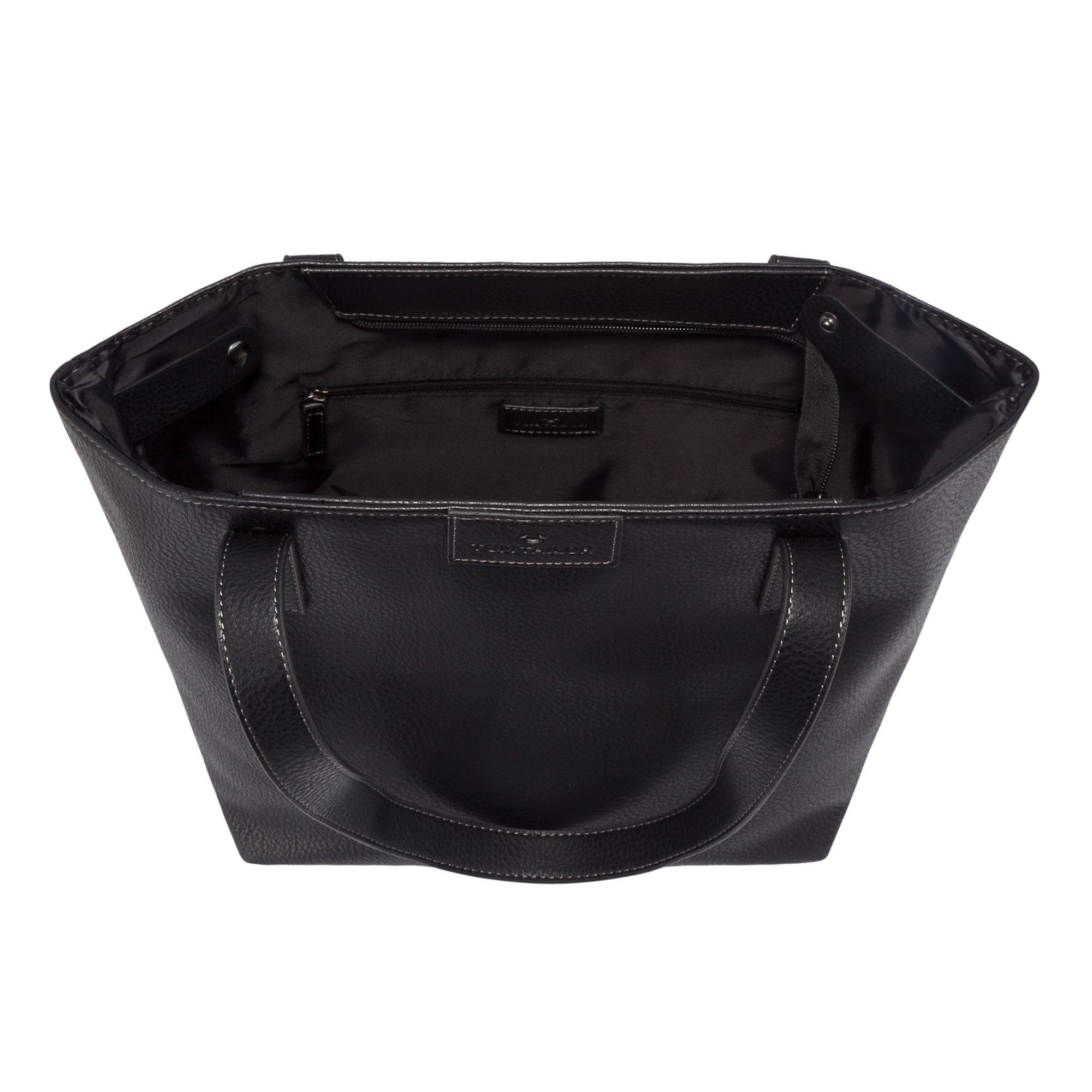 Tom Tailor Shopper MIRI ZIP van gripvast imitatieleer met praktische platte handgrepen