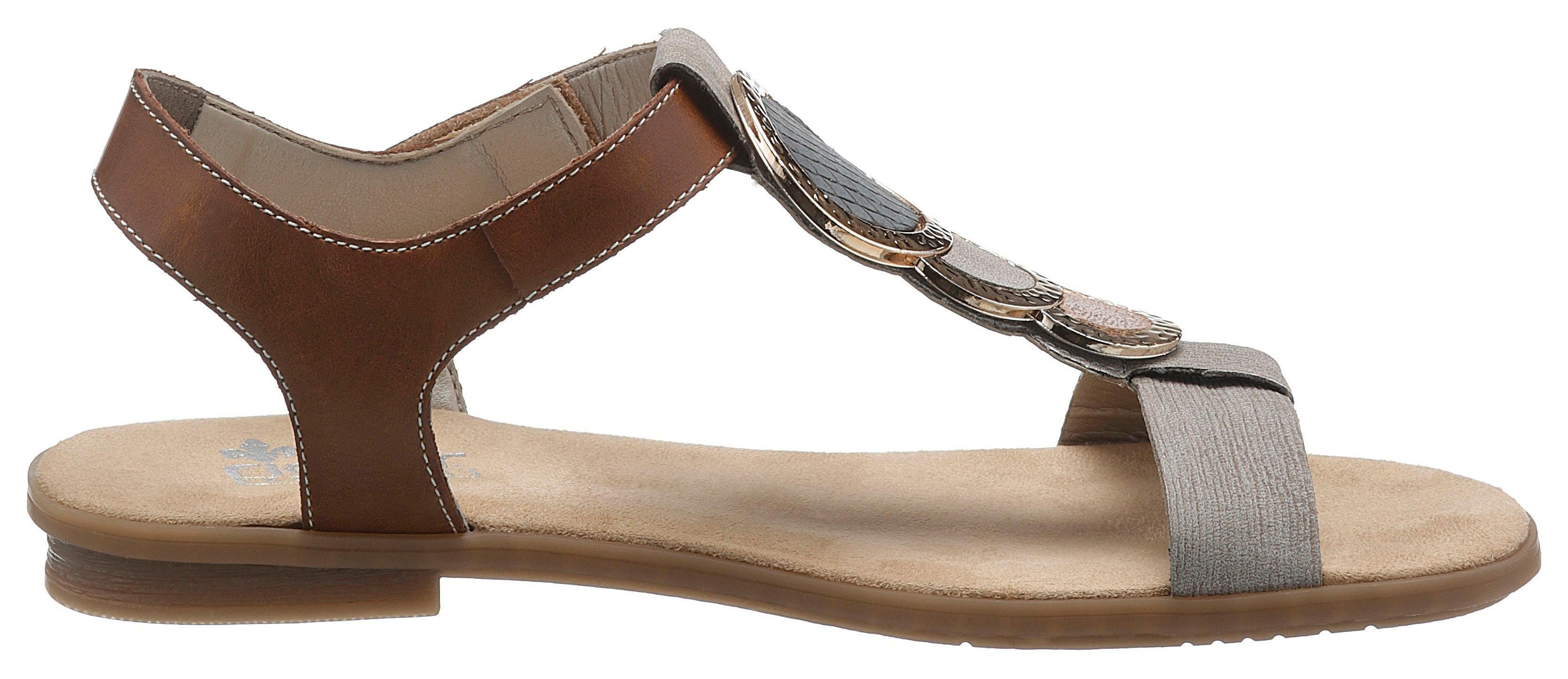 Rieker Sandalen zomerschoen, sandaal, blokhak, met trendy decoratief element