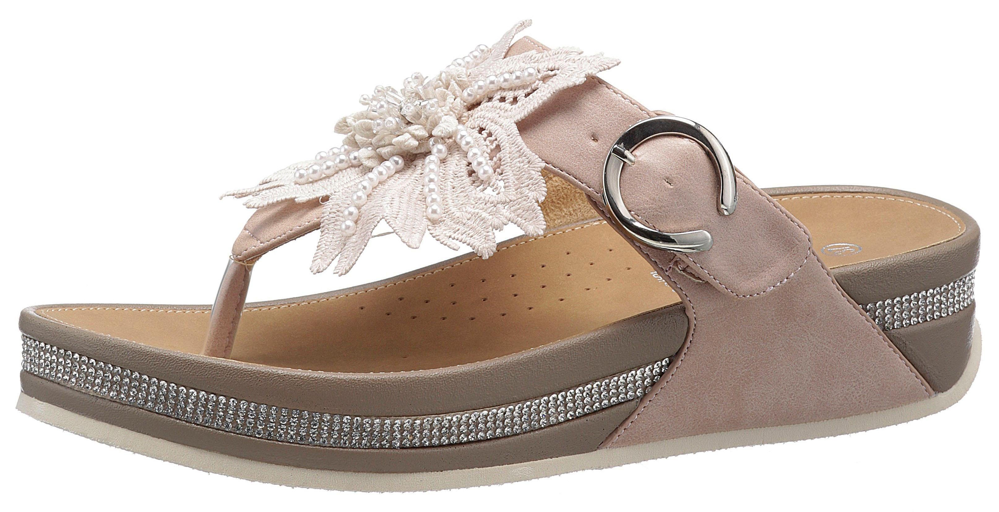 Rieker Teenslippers corsage met sierkraaltjes online shoppen | OTTO