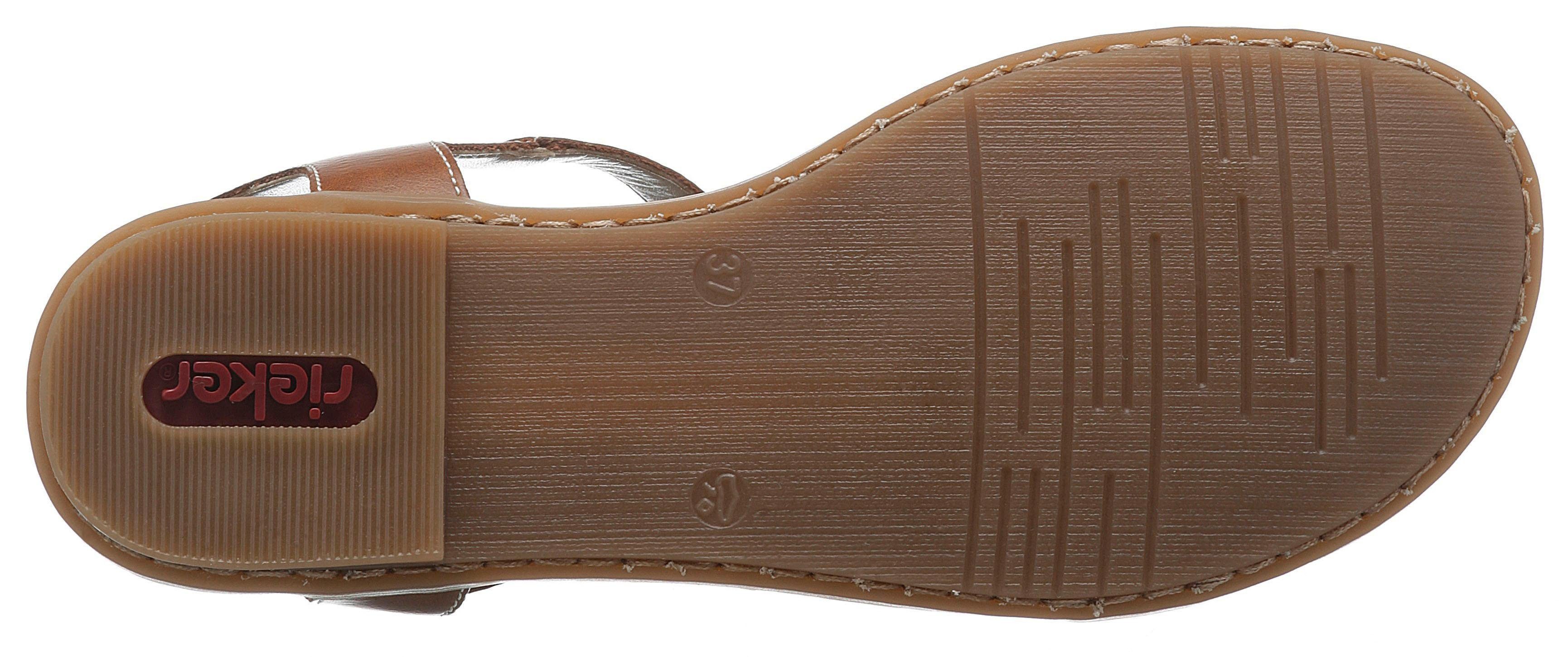 Rieker Sandalen zomerschoen, sandaal, blokhak, met trendy decoratief element