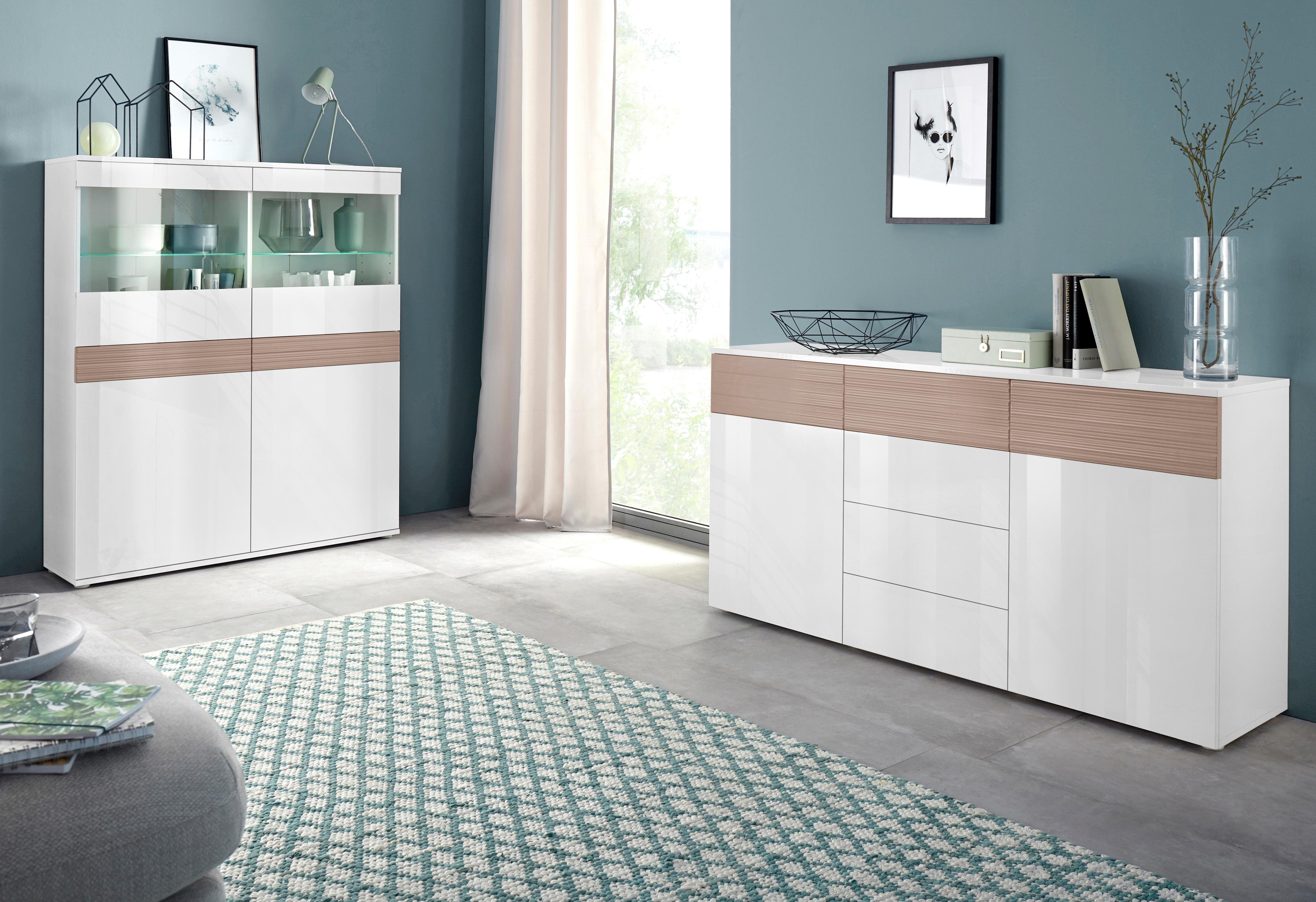 borchardt Möbel Vitrinekast Florence Hoogte 125 cm