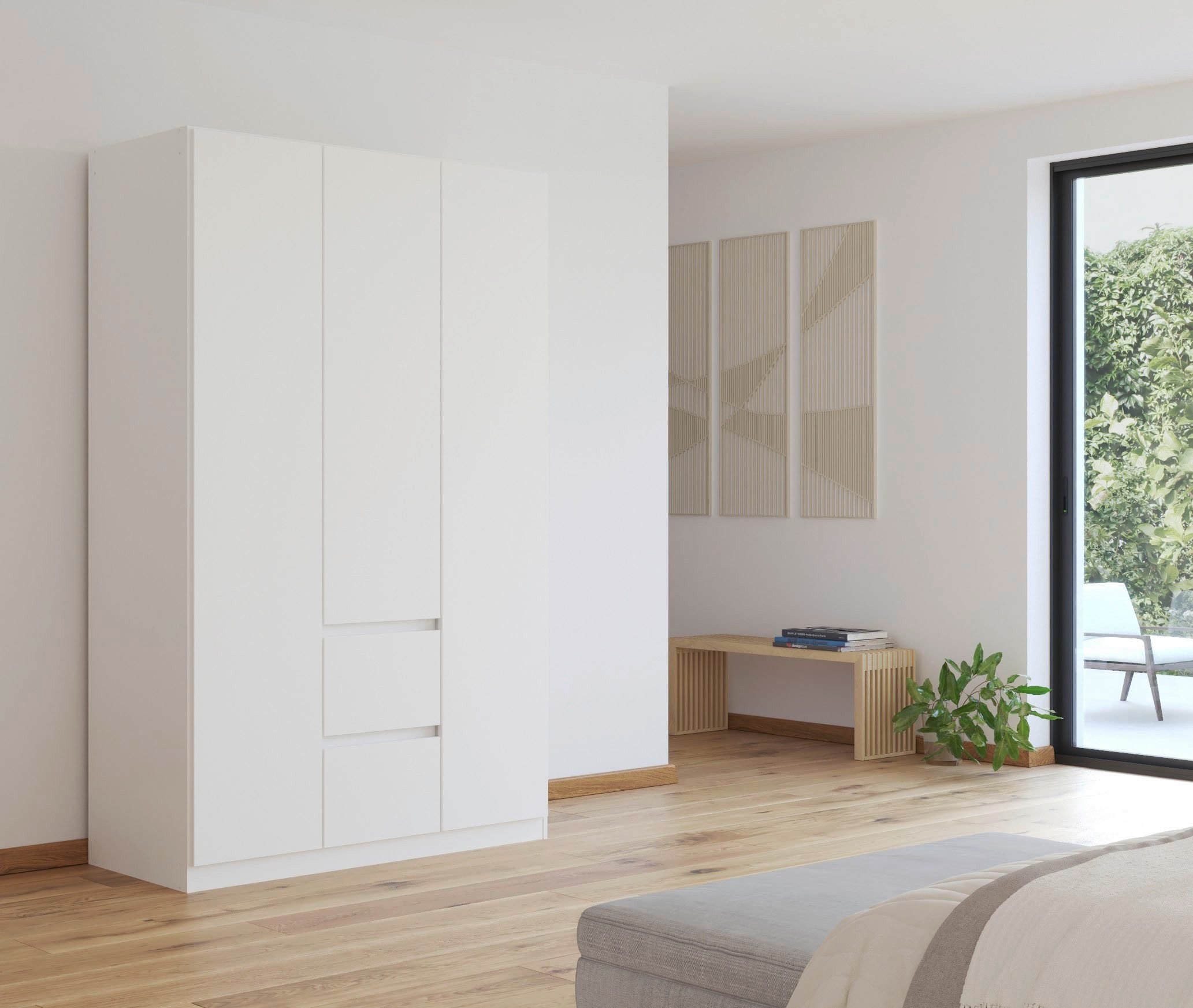 rauch Draaideurkast Kledingkast kast garderobe garderobekast MAINZ greeploze front, buitendeuren met push-to-open functie made in germany