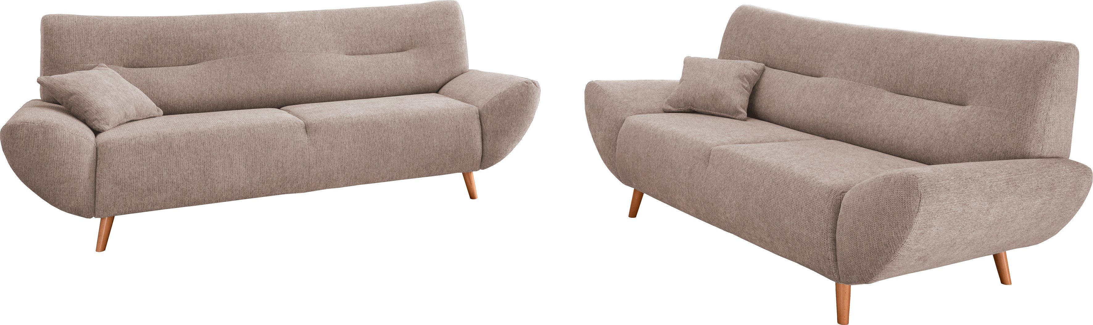 INOSIGN 2-zitsbank Drago elegant en tijdloos, comfortabel, houten voet