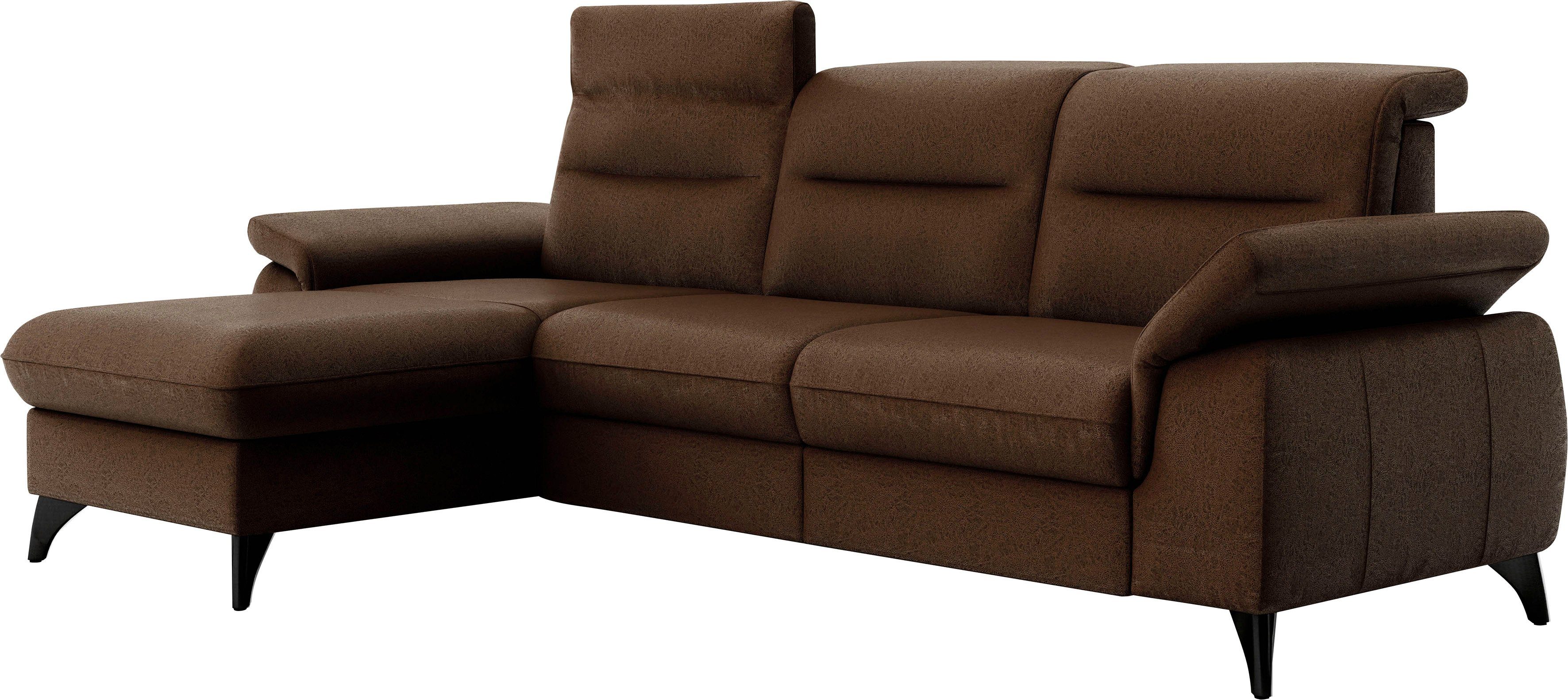 sit&more Hoekbank Astoria L-vorm naar keuze met motorische relaxfunctie