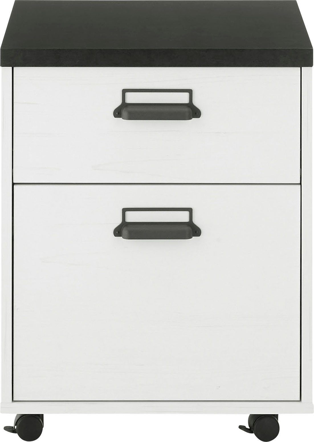 Home affaire Kastje op wieltjes Sherwood met metalen apotheker handgrepen, breedte 47 cm, soft-close functie