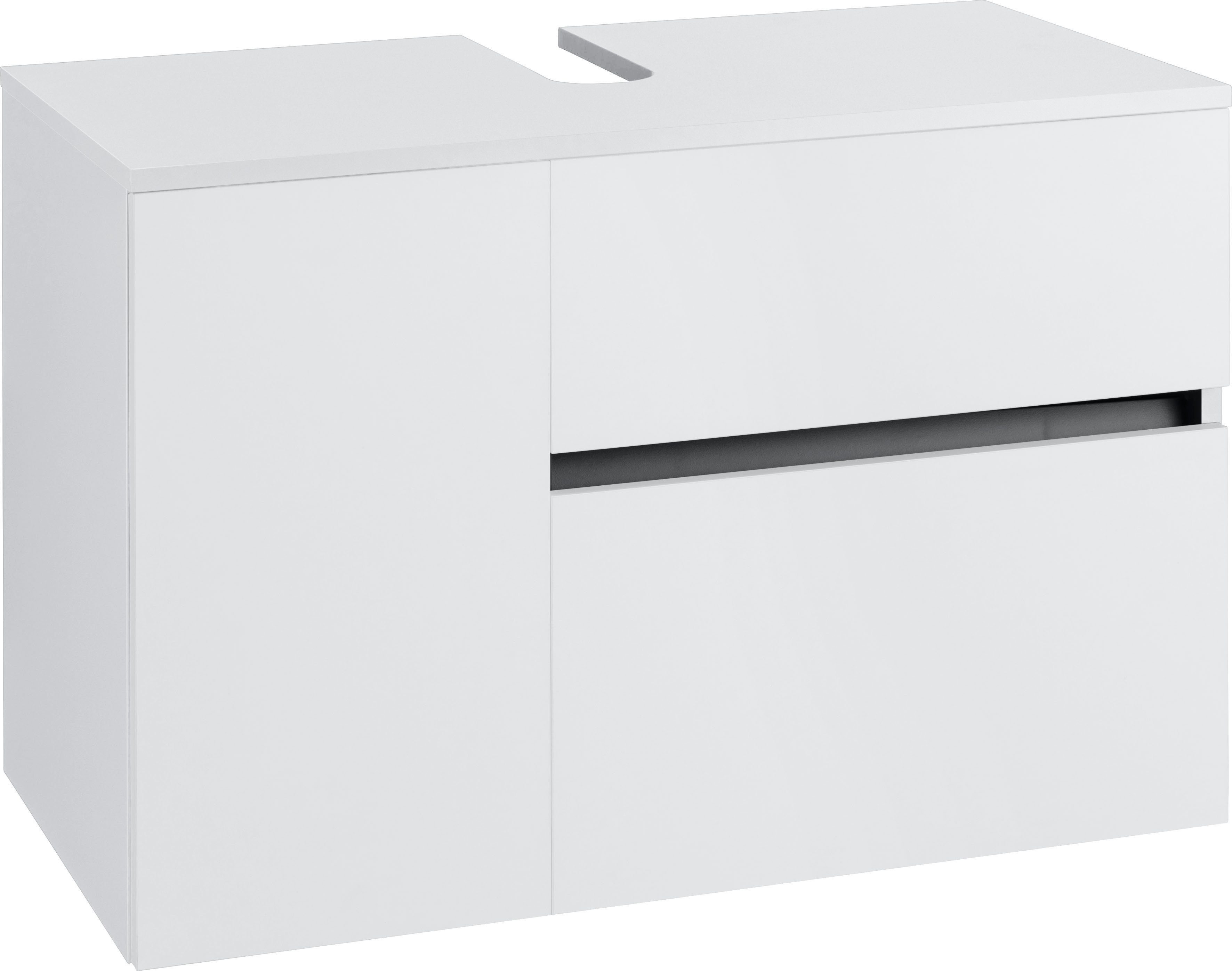 Home affaire Wastafelonderkast Wisla voor wandmontage, sifonaansluiting, push-to-open functie, breedte 80 cm