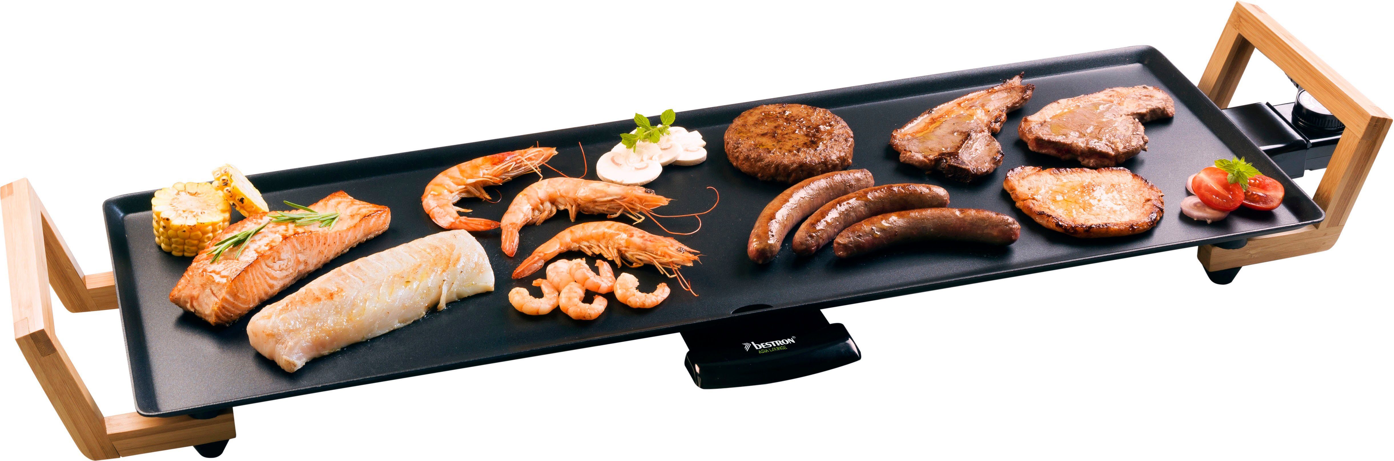 bestron Tafelgrill ABP603BB Asia Lounge Teppanyaki Grillplaat XL in Aziatisch ontwerp, met...