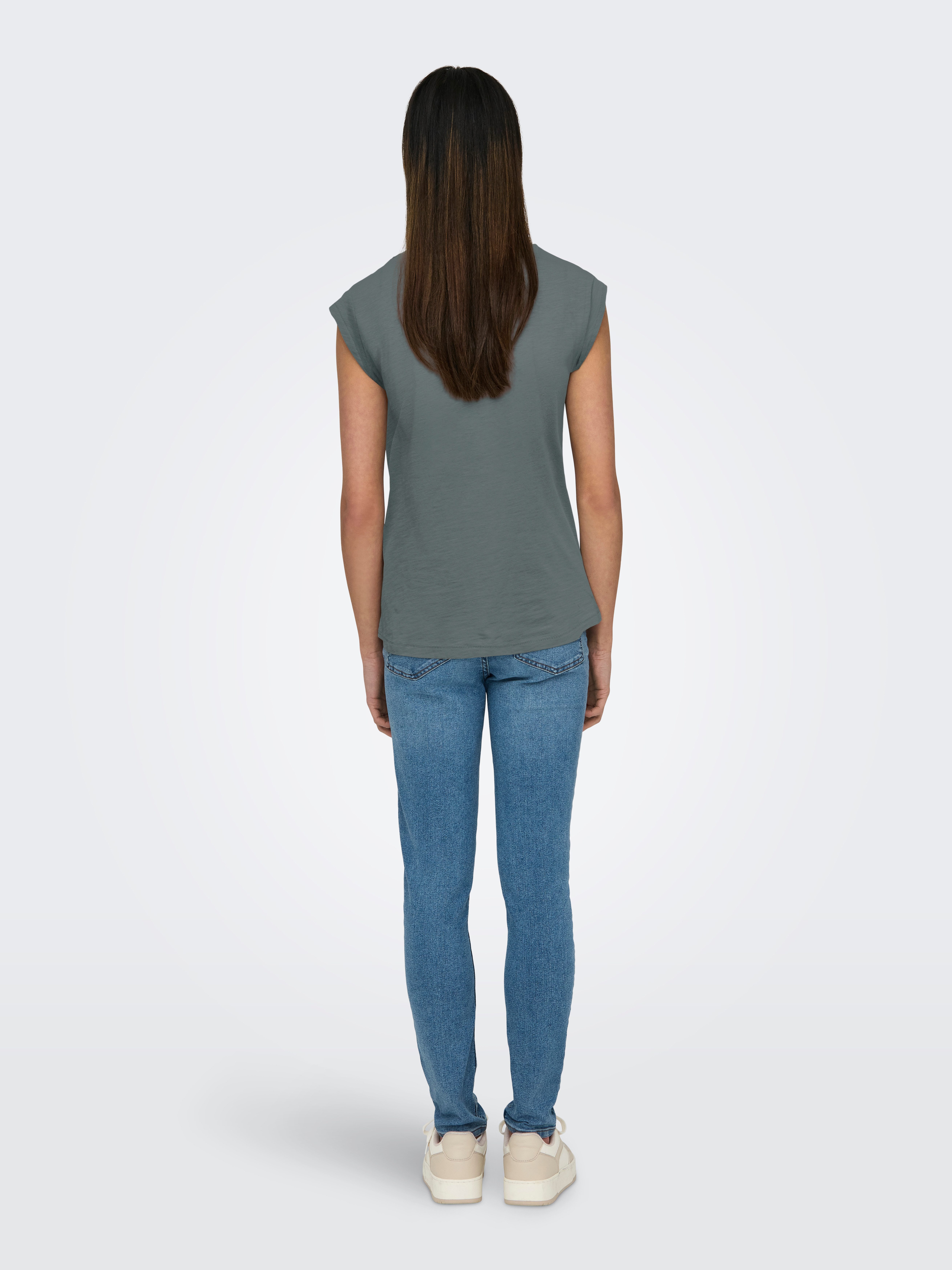 Only Shirt met korte mouwen FEEL/FEATHERS TOP BOX CS JRS