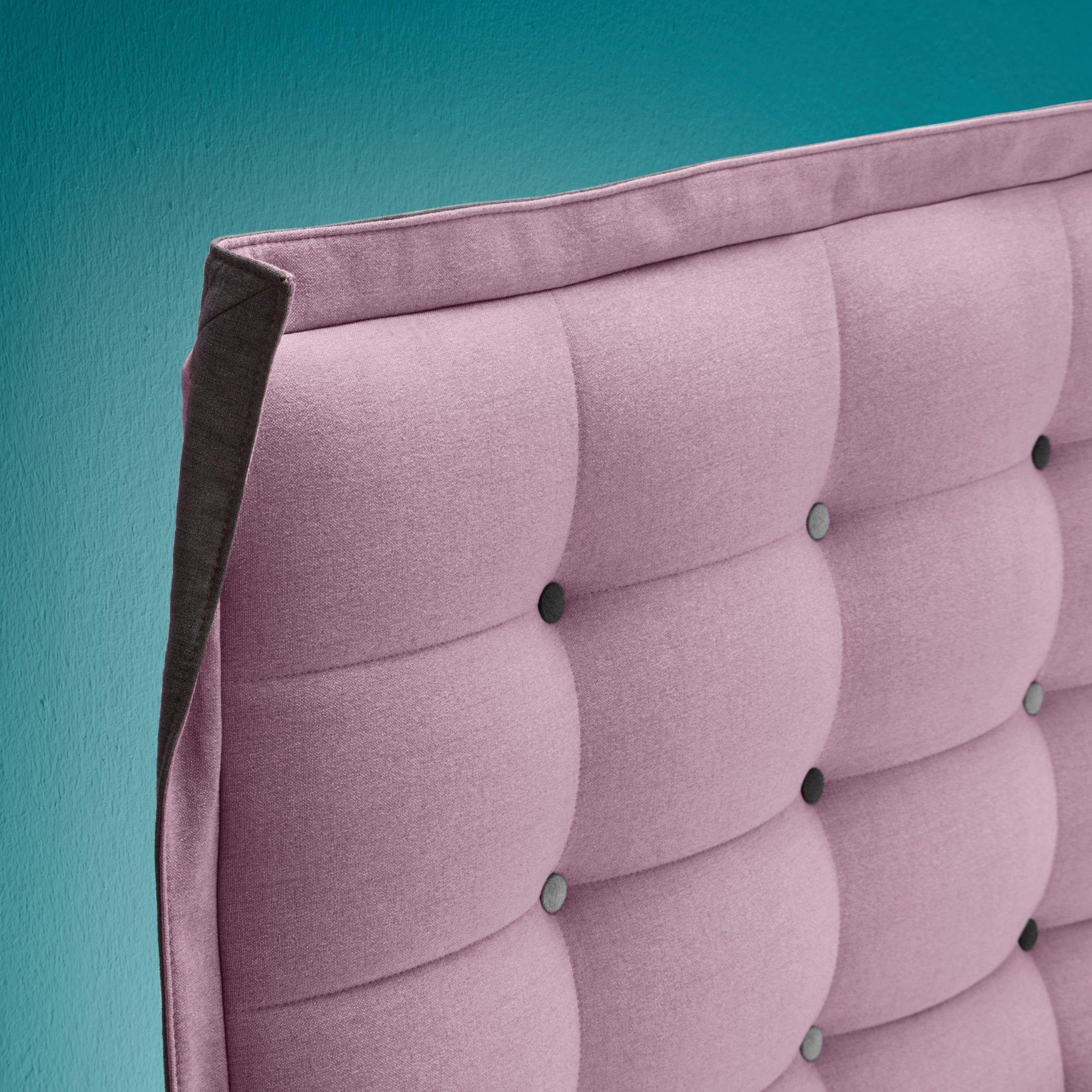 INOSIGN Boxspring Sagres Hoofdbord met 2-kleurige zachte bies en tweekleurige knopen
