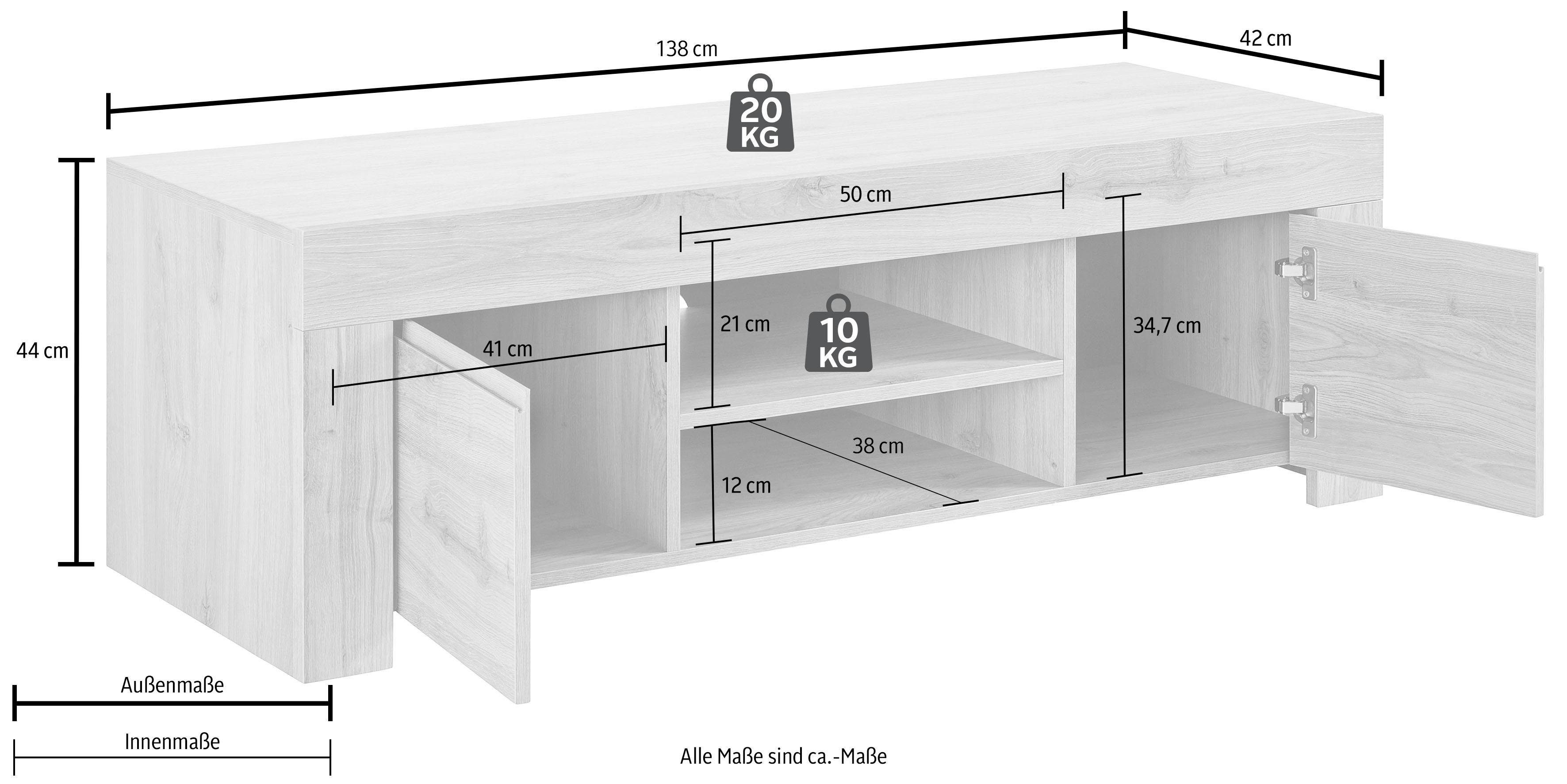 INOSIGN Tv-meubel Firenze Breedte 138 cm