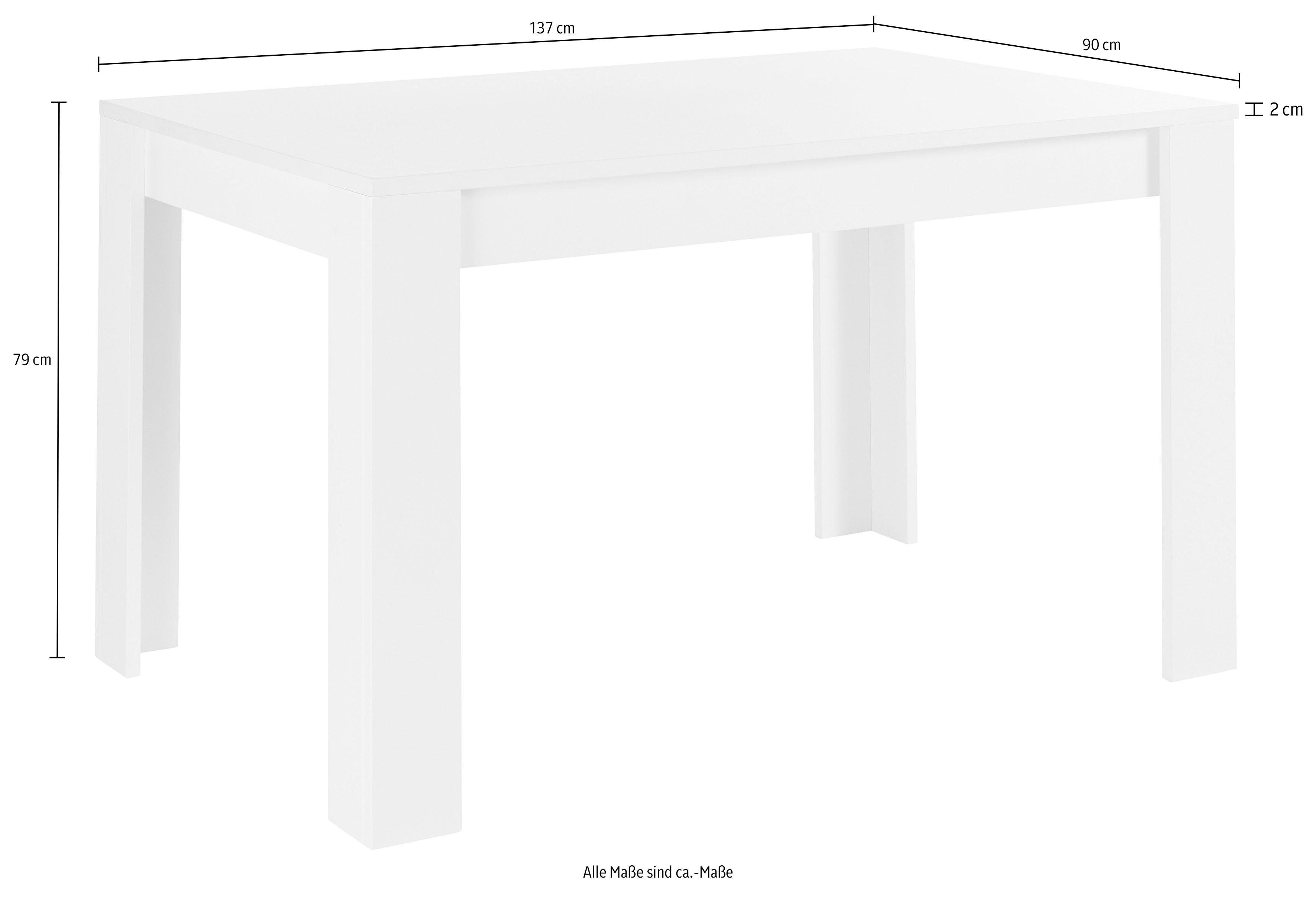 INOSIGN Eettafel Firenze Breedte 137-185 cm, inclusief insteekblad