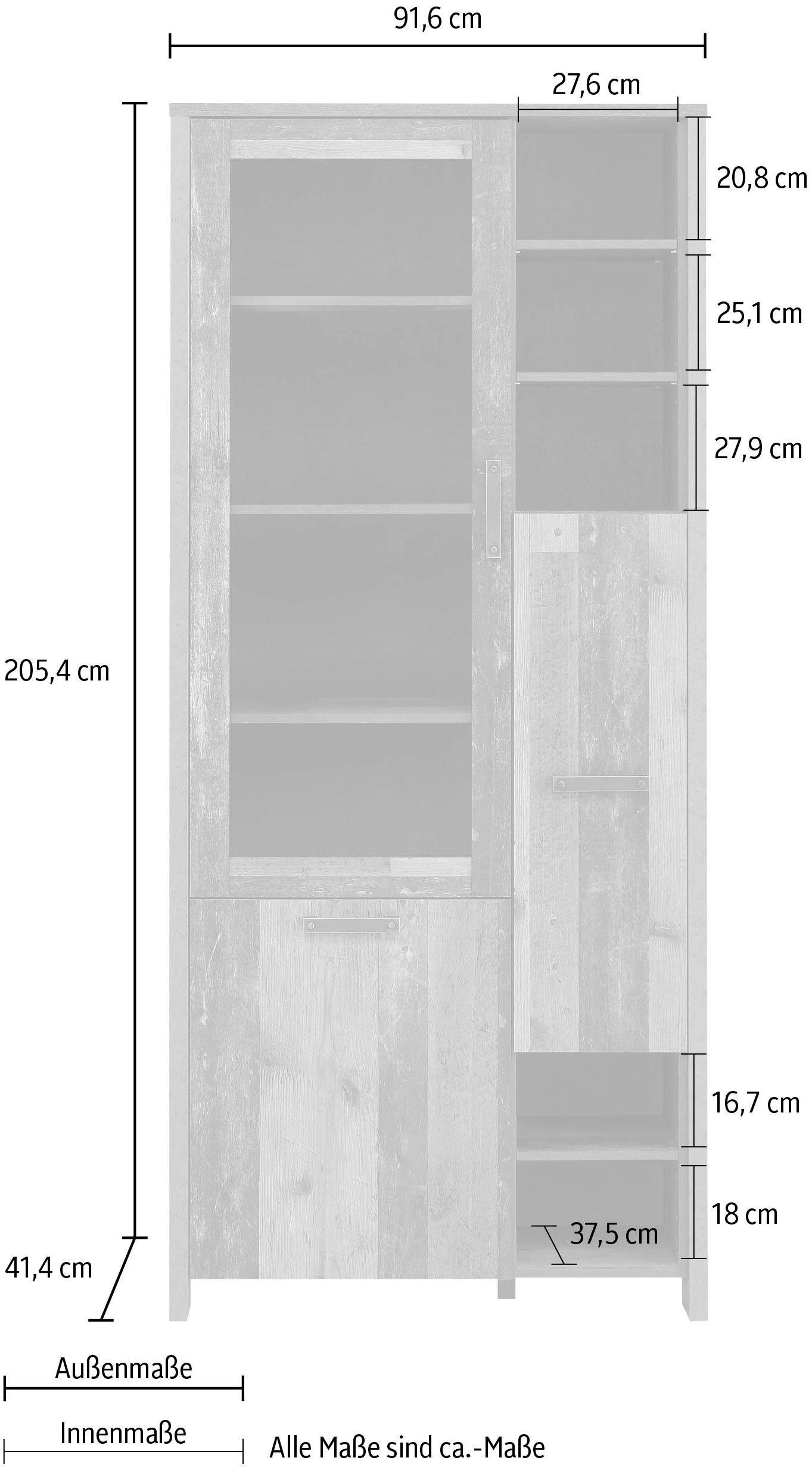 FORTE Highboard Clif Hoogte 205 cm