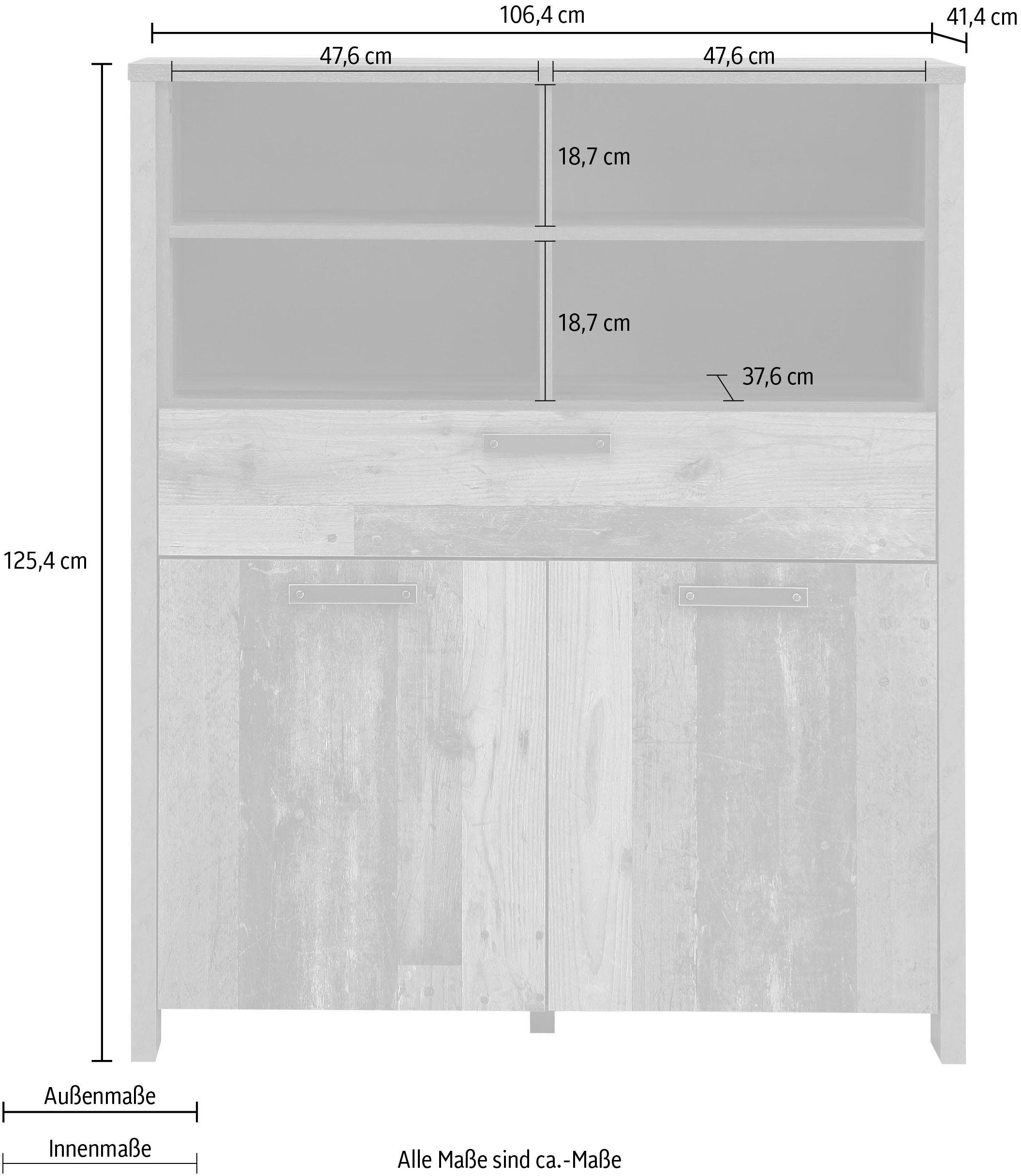 FORTE Highboard Clif Breedte 106 cm