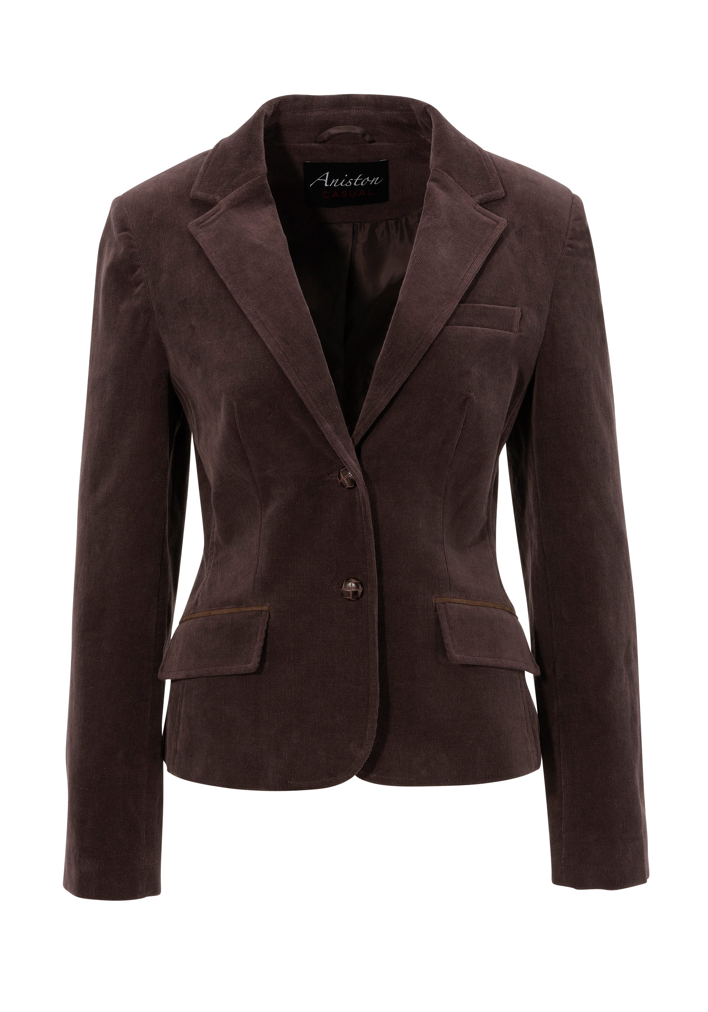 Aniston CASUAL Jasje met stofafwerkingen en mouwpatches