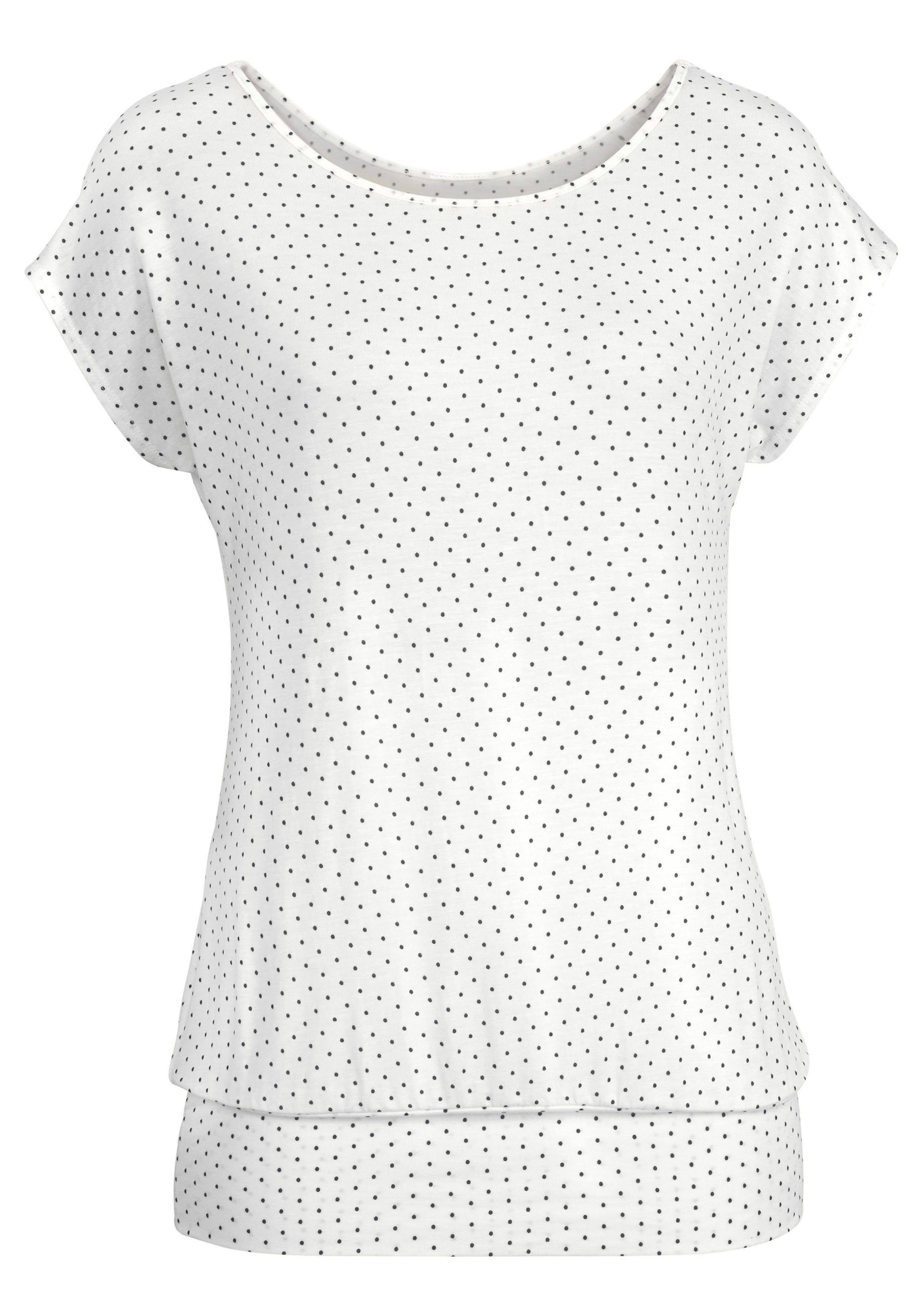 Lascana Lang shirt Met brede tailleband van zachte viscose-stretch