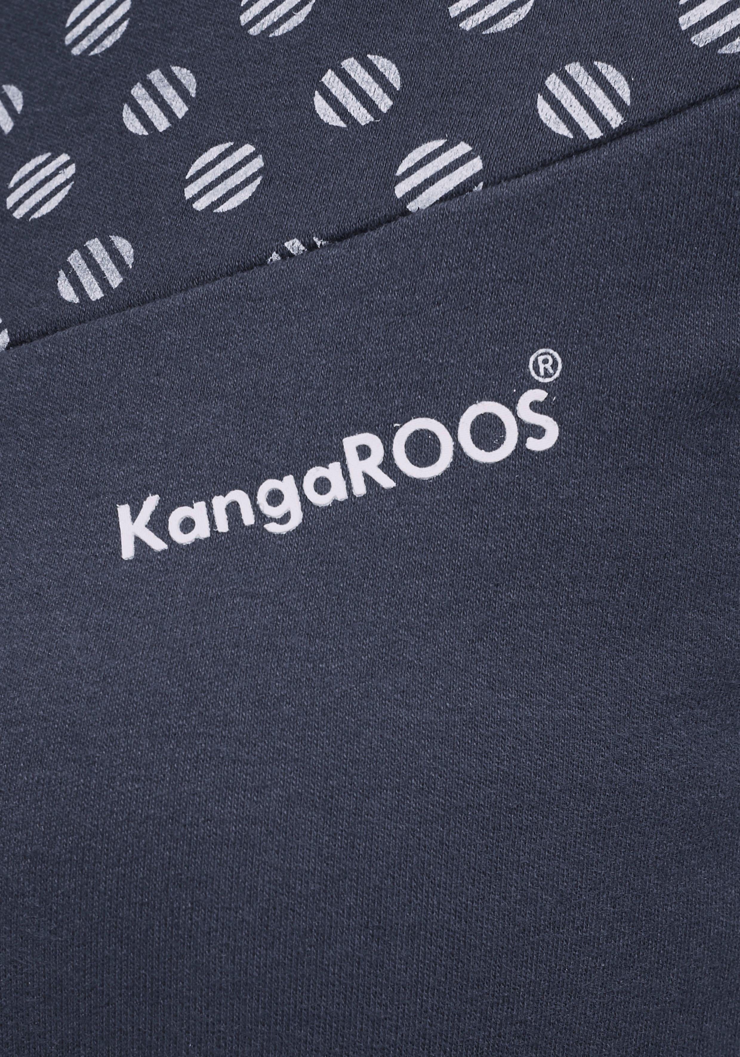 KangaROOS Sweatjurk lang, van katoen, lange mouwen, met brede ribboordjes