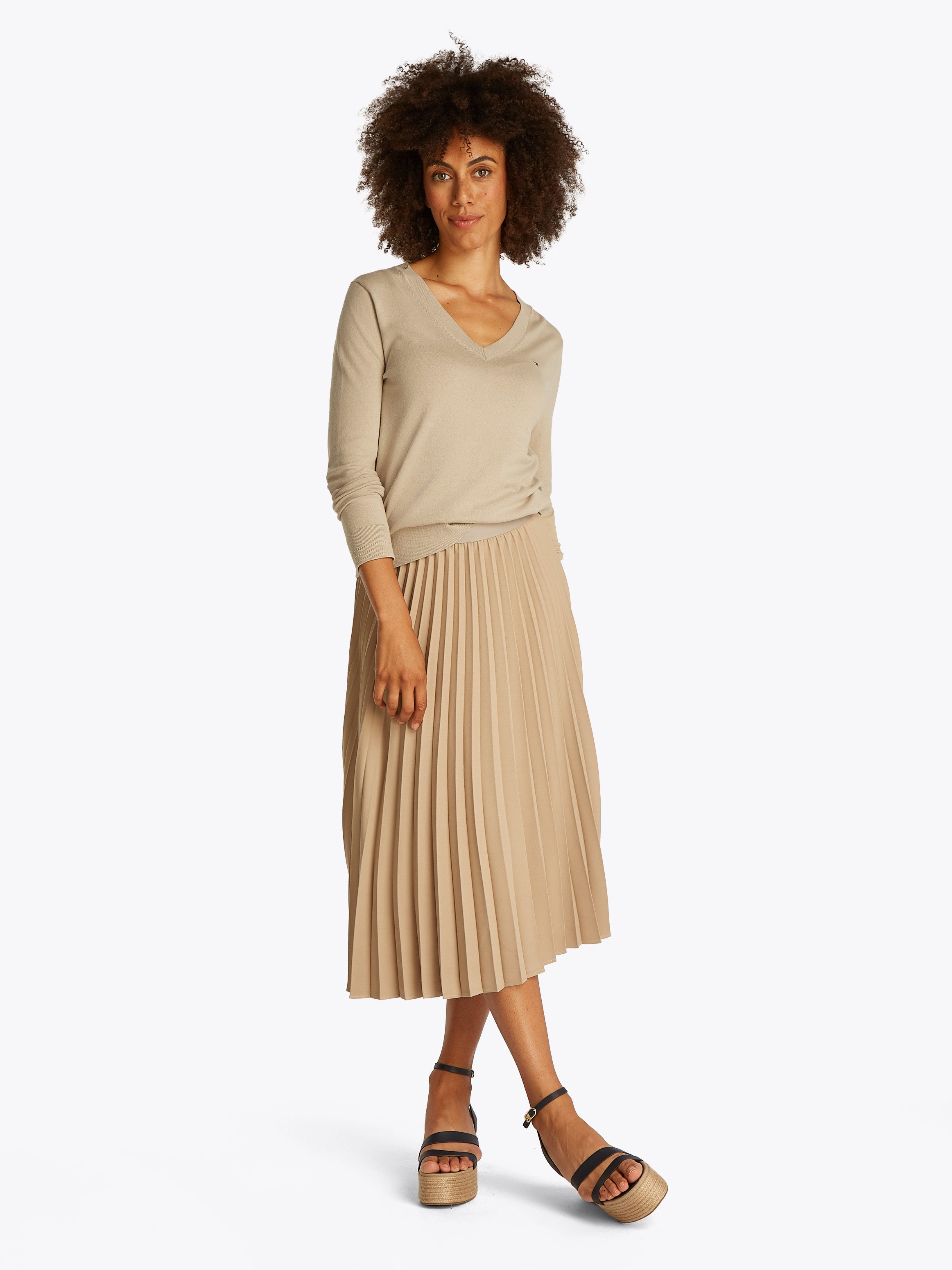 Tommy Hilfiger Trui met V-hals met logoborduursel
