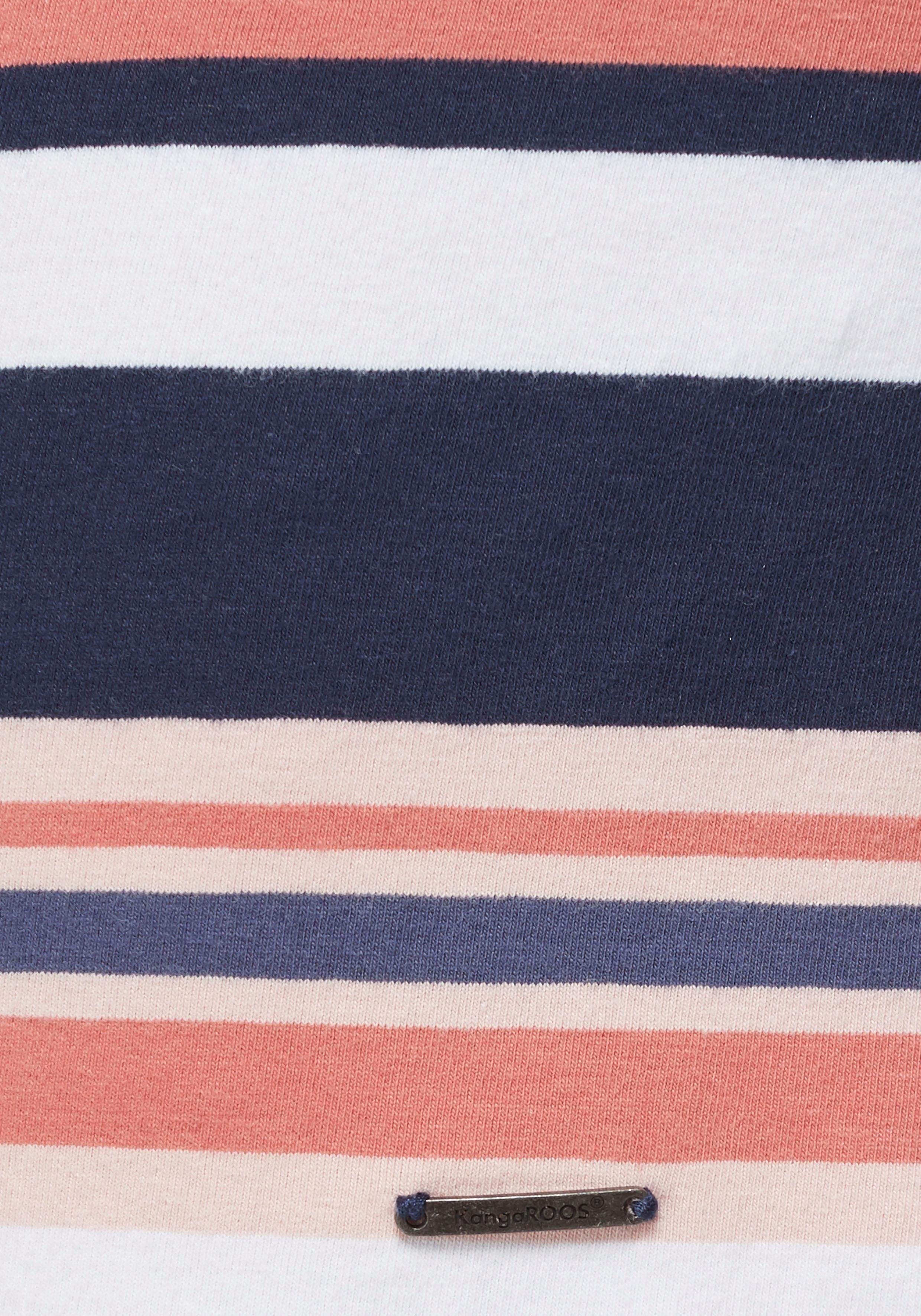 KangaROOS Shirtjurk sportieve jersey jurk, korte snit, met streepdessin
