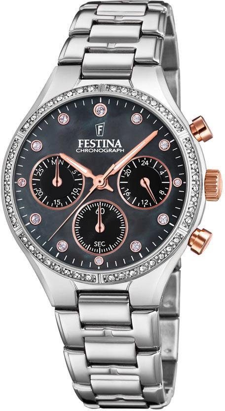 Festina Chronograaf Boyfriend, F20401/4 Horloge, quartzhorloge, dameshorloge,...