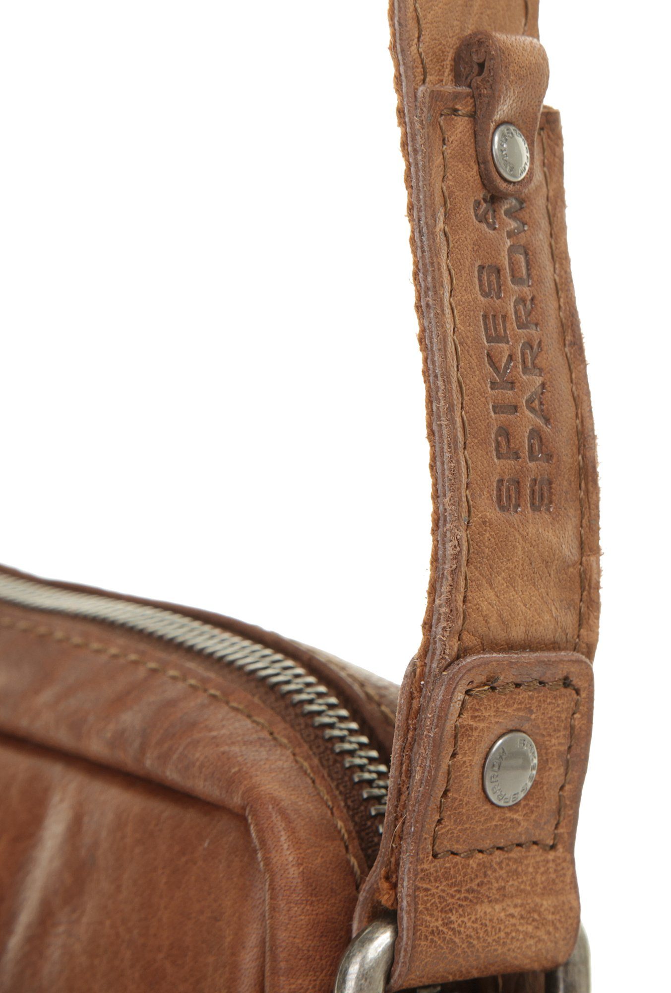 Spikes & Sparrow Schoudertas echt leder