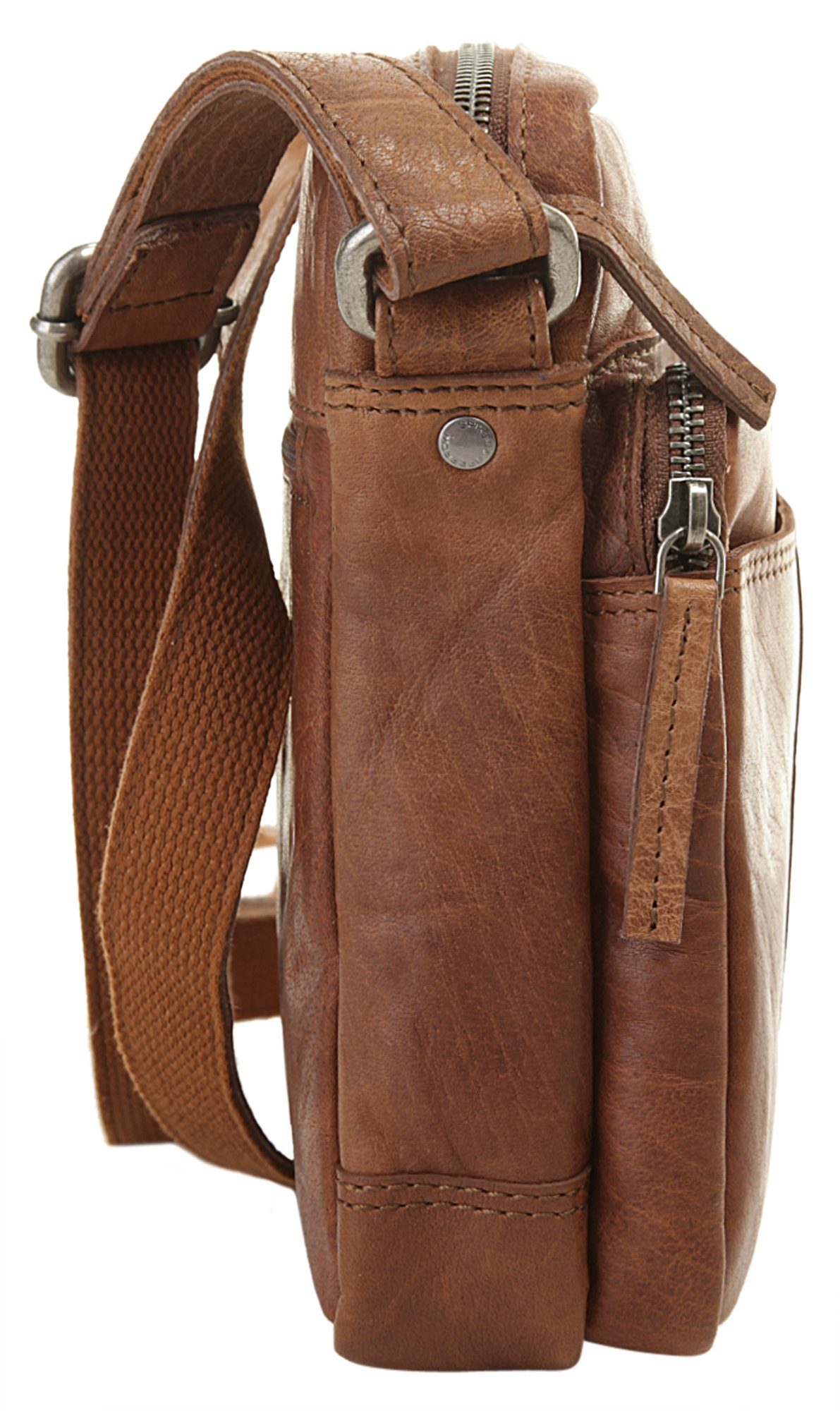 Spikes & Sparrow Schoudertas echt leder