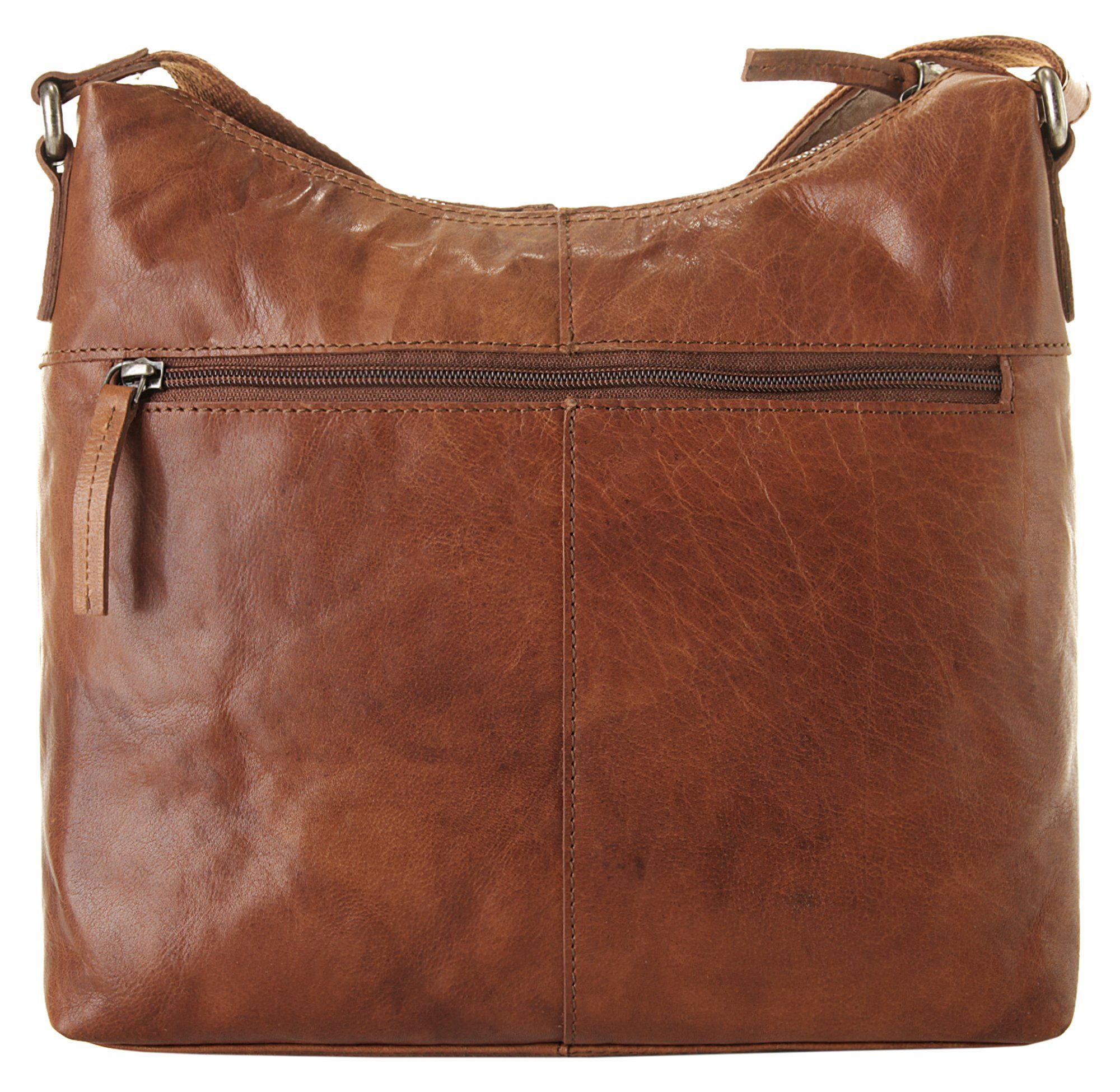 Spikes & Sparrow Schoudertas echt leder