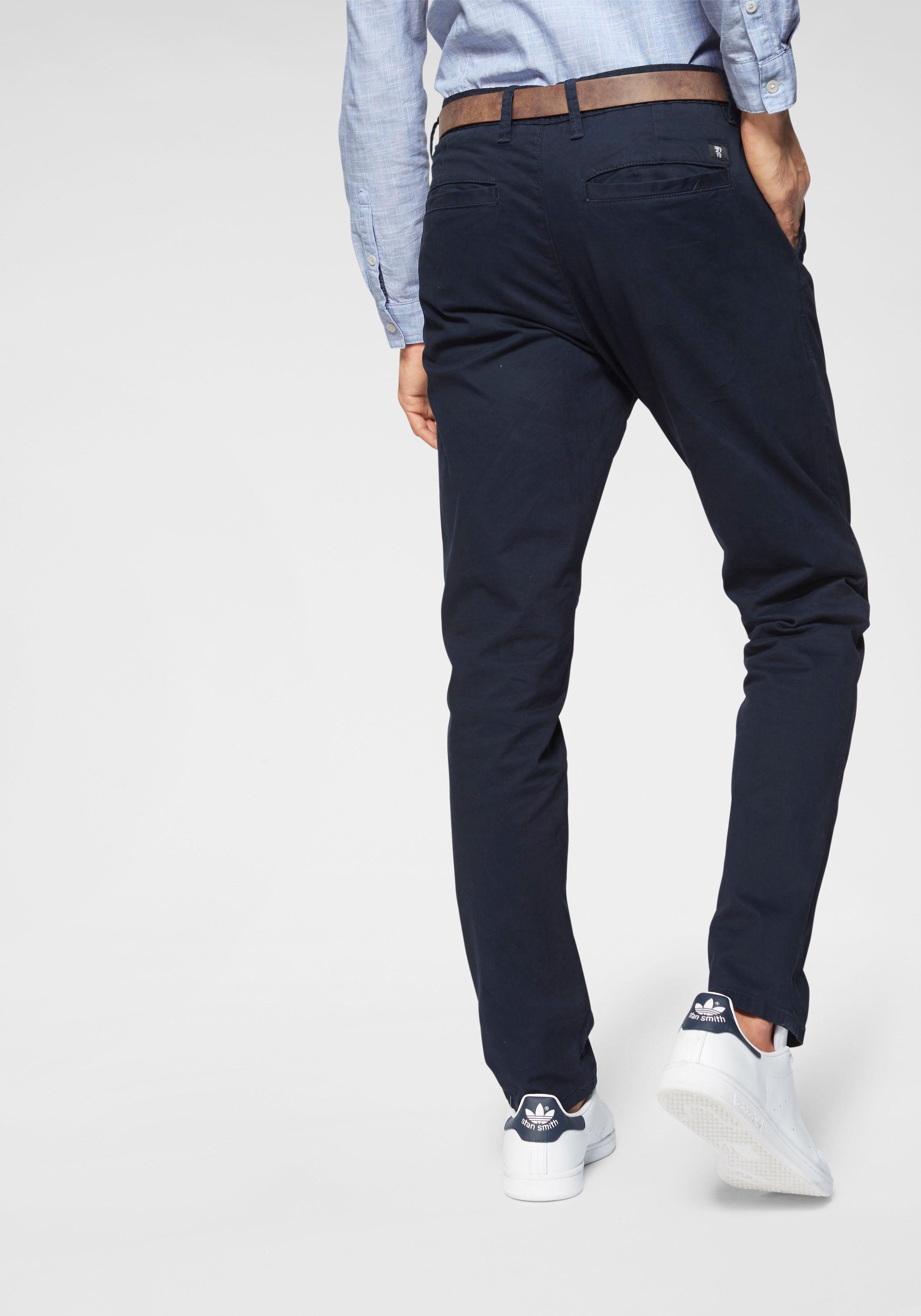 Tom Tailor Denim Chino licht voorgewassen (set, Met riem)